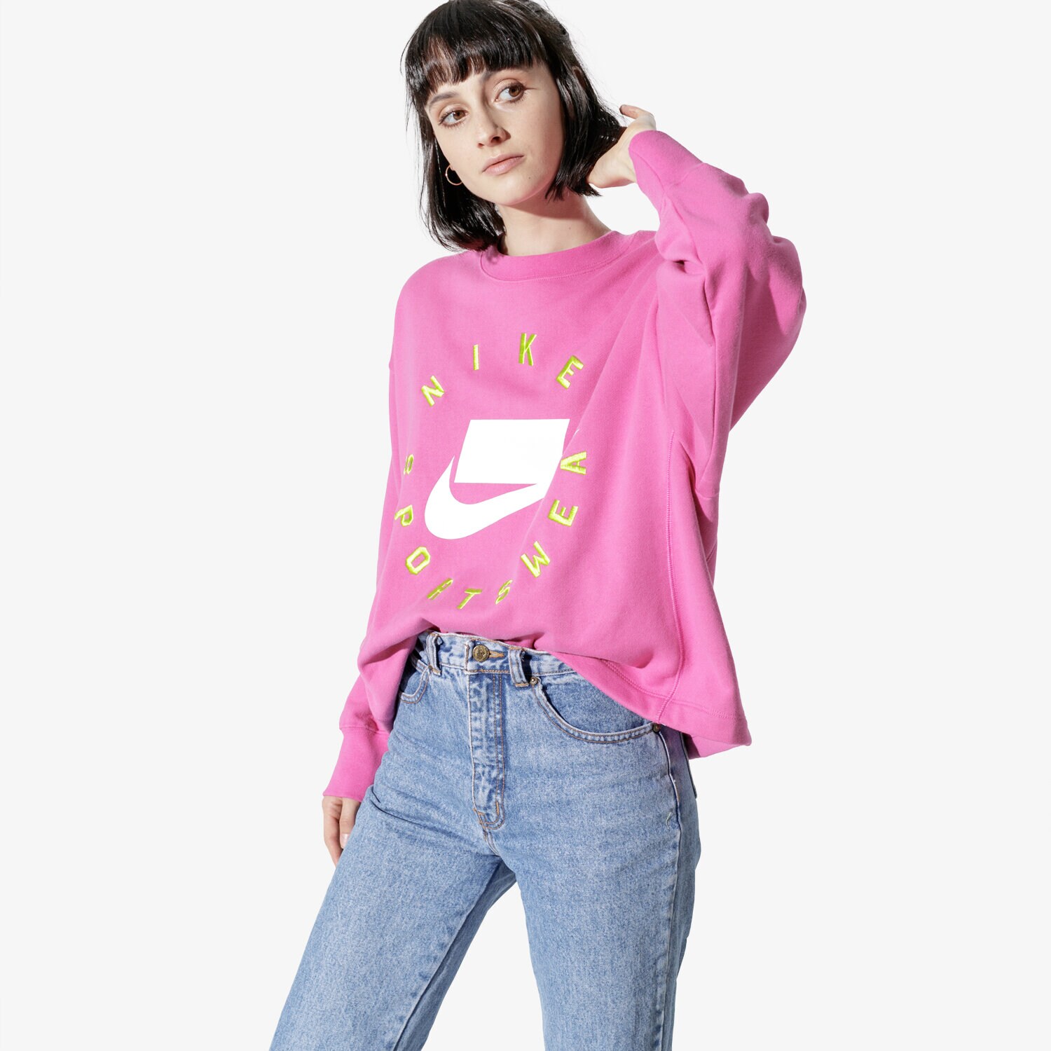 Femei bluză NIKE BLUZĂ W NSW NSP CREW FLC FT BF AR3052-623 Roz