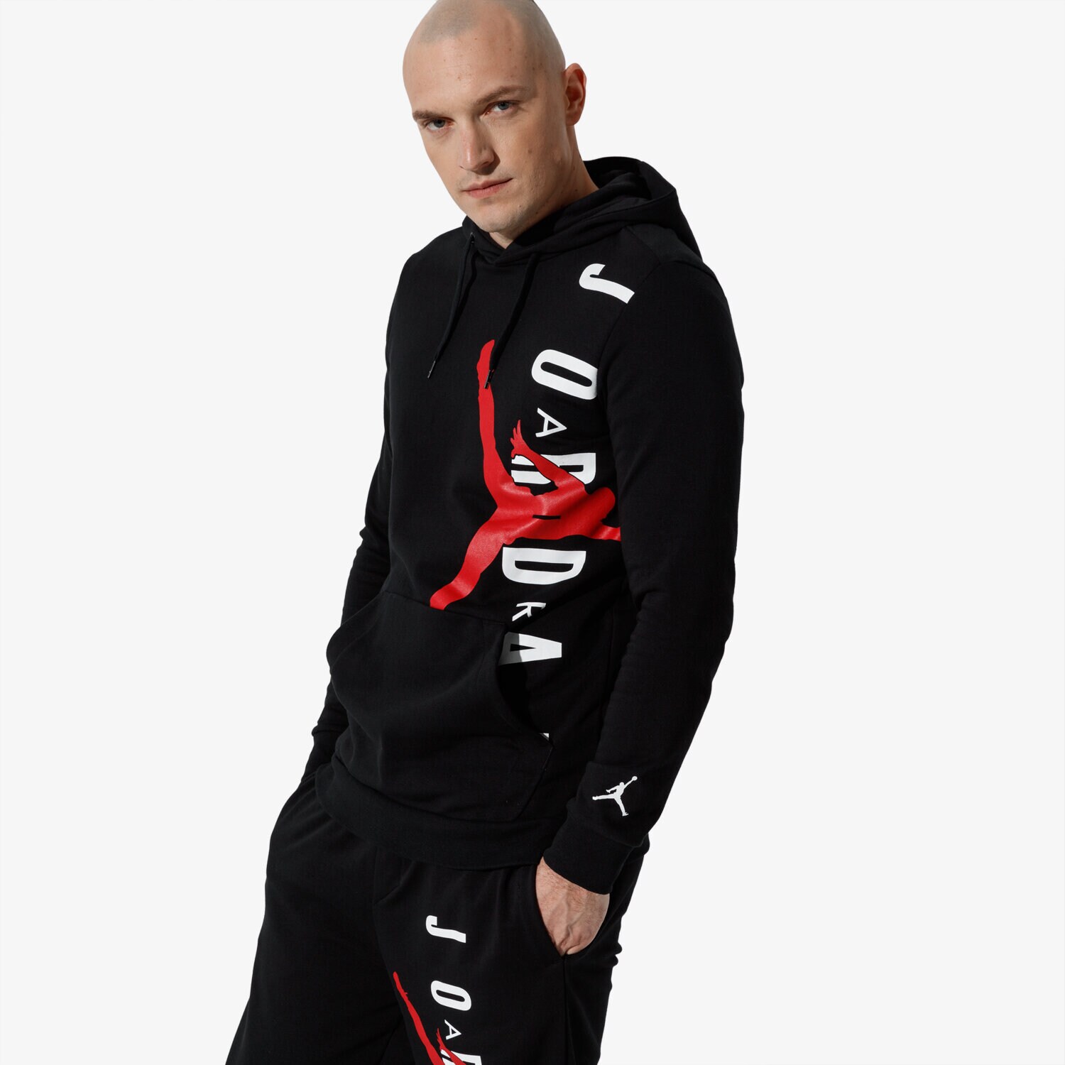 Bărbați bluză JORDAN BLUZĂ JUMPMAN AIR LWT PO AO0446-010 Negru