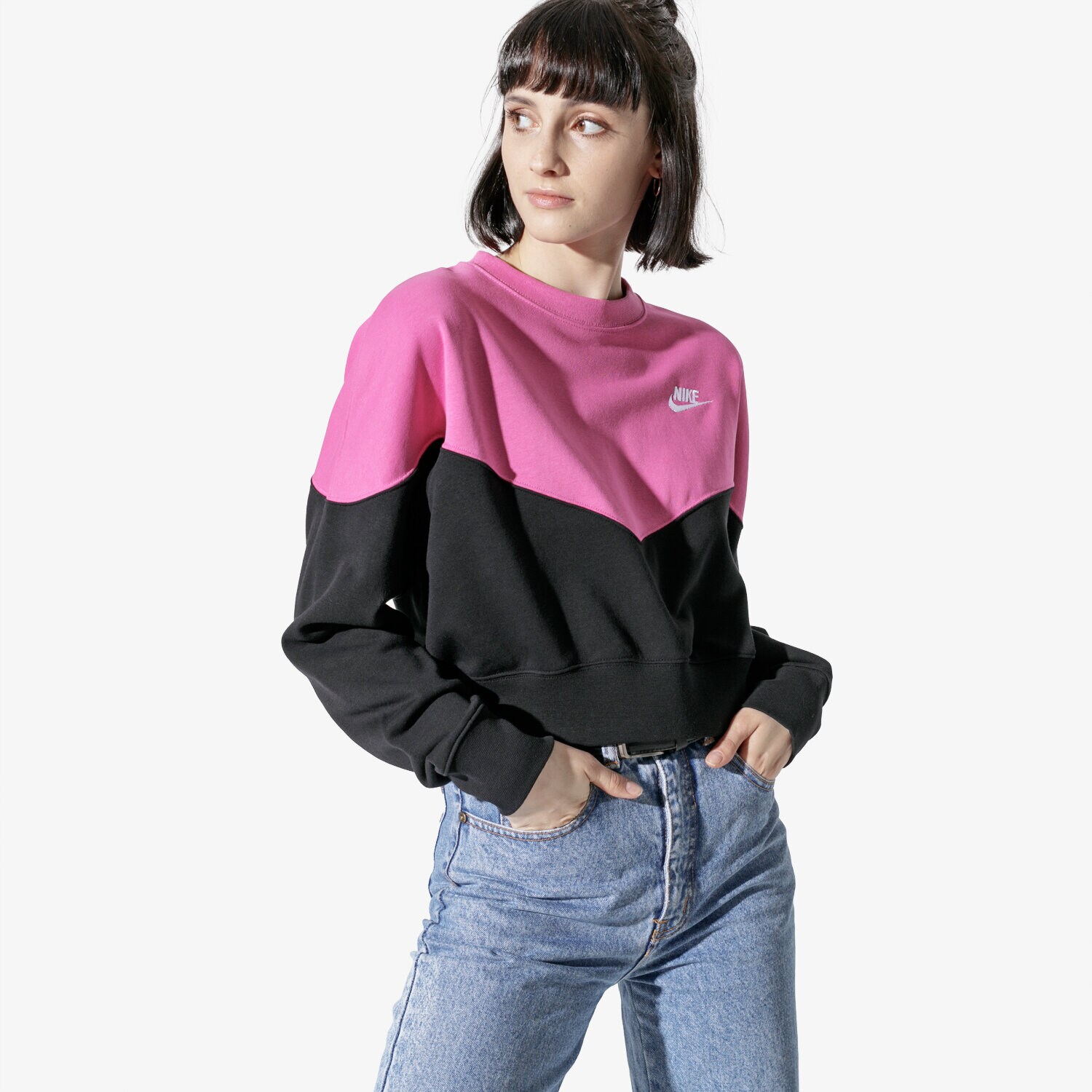 Femei bluză NIKE BLUZĂ W NSW HRTG CREW FLC AR2505-011 Roz