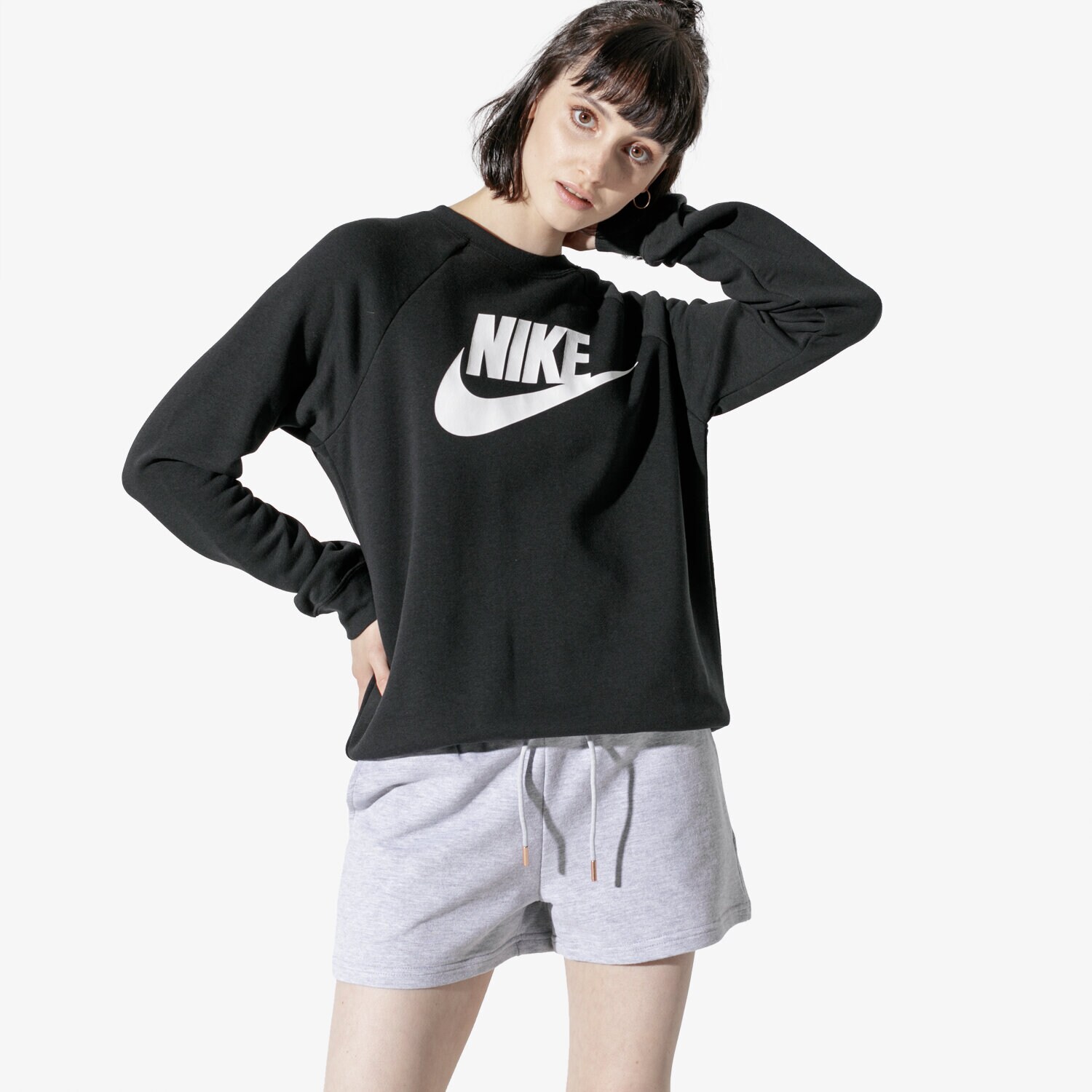 Femei bluză NIKE BLUZĂ W NSW RALLY CREW HBR 930905-010 Negru