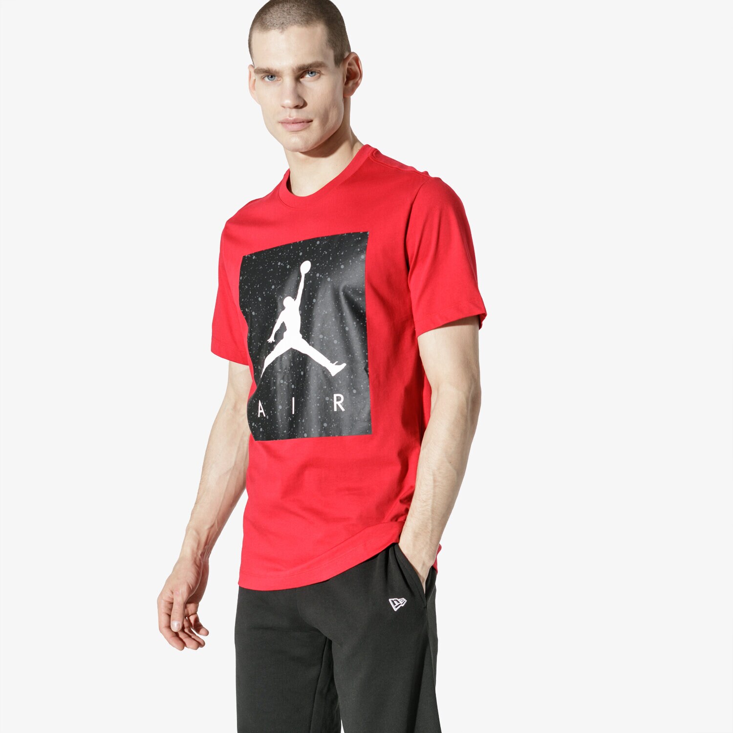 Bărbați tricou JORDAN TRICOU SS POOLSIDE SS CTN CREW CD0542-687 Roșu