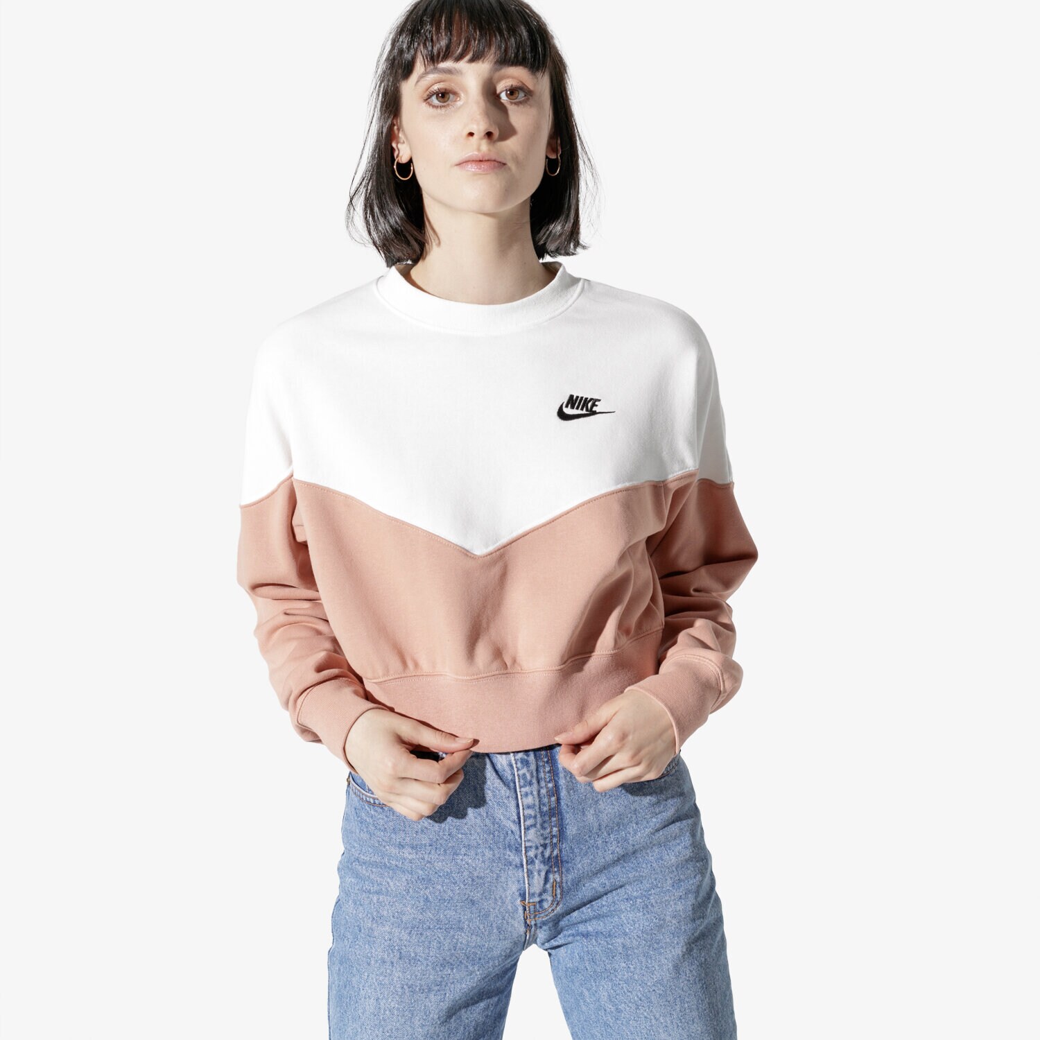 Femei bluză NIKE BLUZĂ W NSW HRTG CREW FLC AR2505-605 Bej