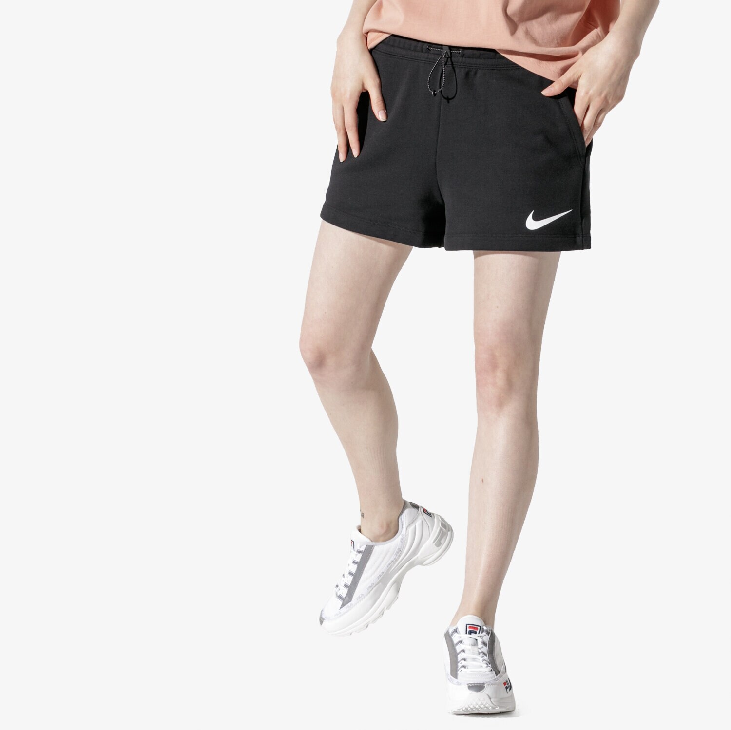 Femei pantaloni scurți NIKE PANTALONI SCURȚI W NSW SWSH SHORT FT BQ7962-010 Negru