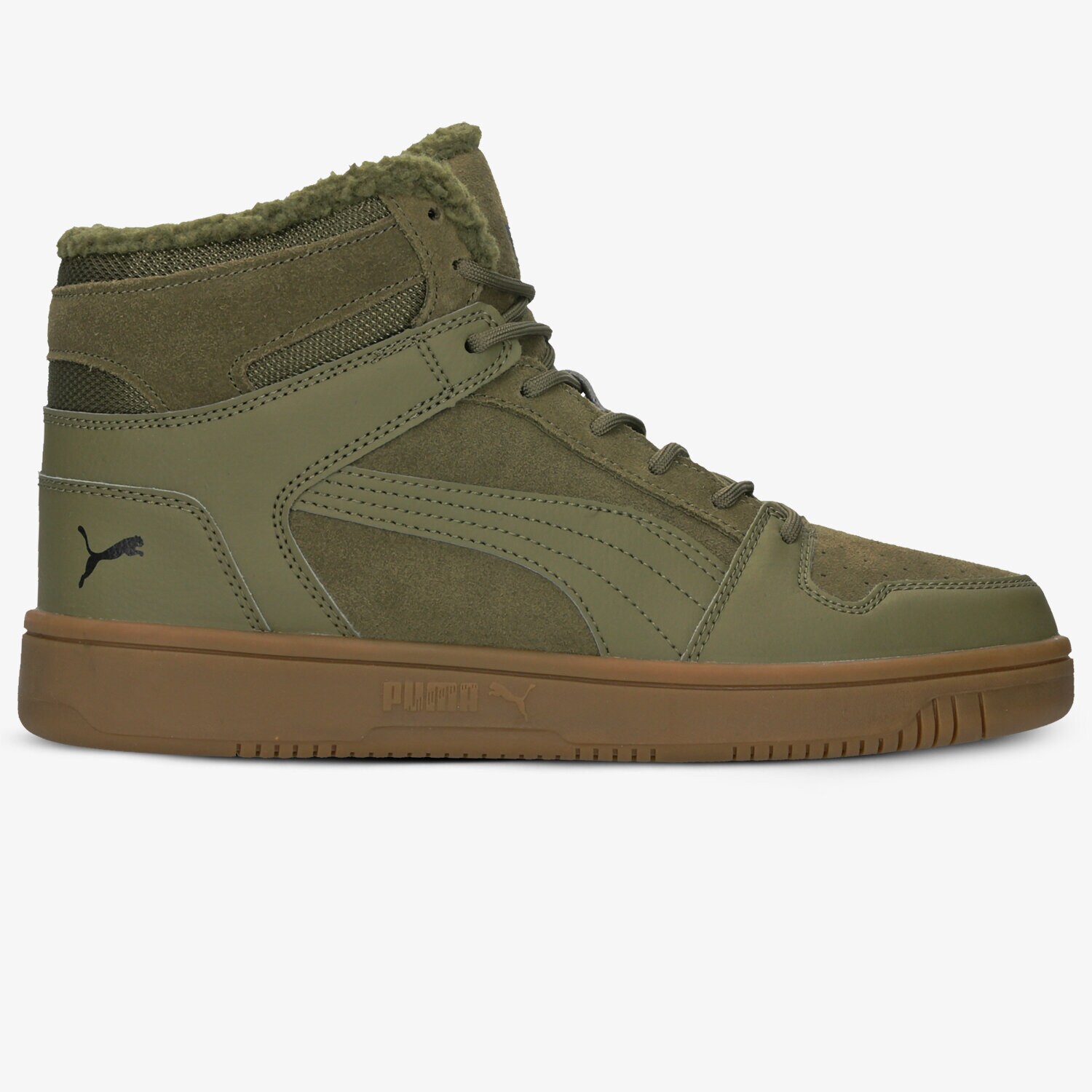 Barbați pantofi sport PUMA REBOUND LAYUP SD FUR 36983103 Verde