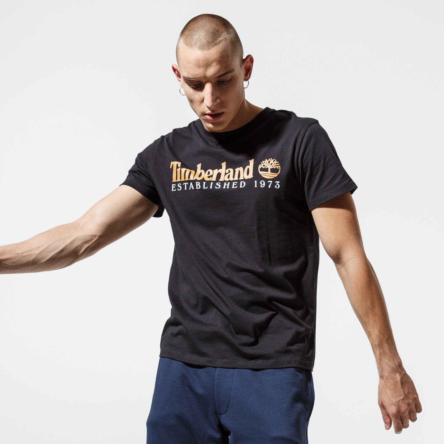 Bărbați tricou TIMBERLAND TRICOU SS SS ESTABLISHED 1973 TEE TB0A1YVG0011 Negru