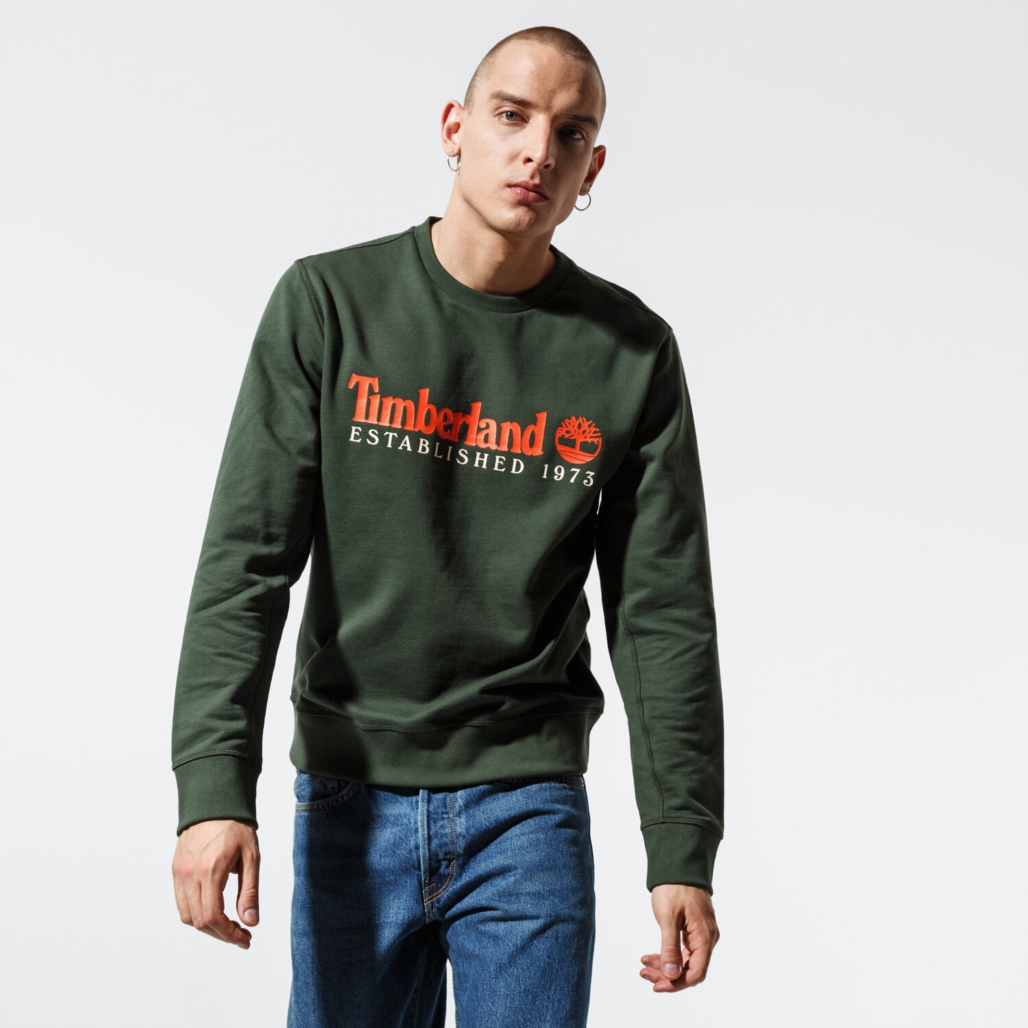 Bărbați bluză TIMBERLAND BLUZĂ ESSENTIAL ESTABLISHED 1973 TB0A1Y3BU311 Verde