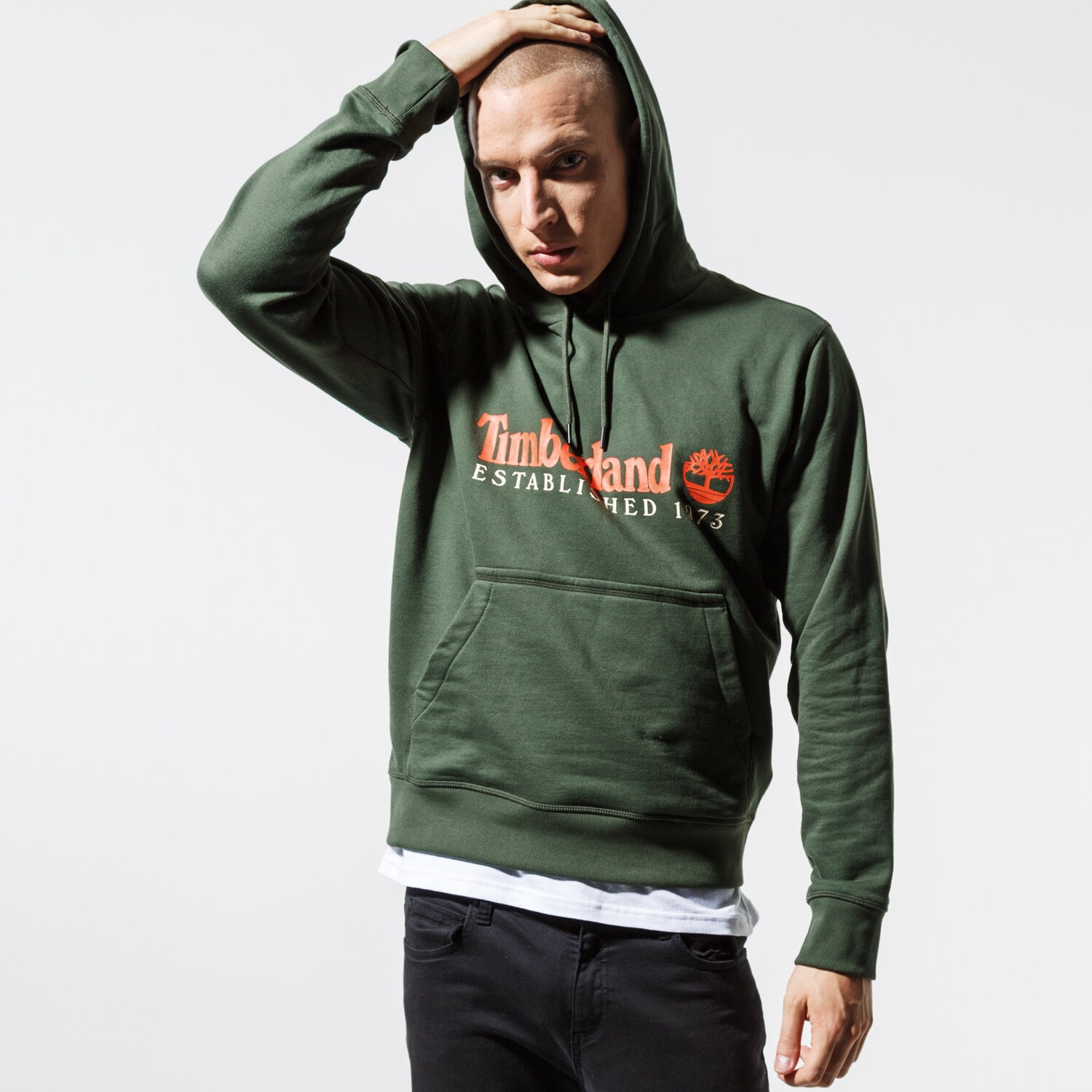 Bărbați bluză TIMBERLAND BLUZĂ ESSENTIAL ESTABLISHED 1973 TB0A1Y2DU311 Verde