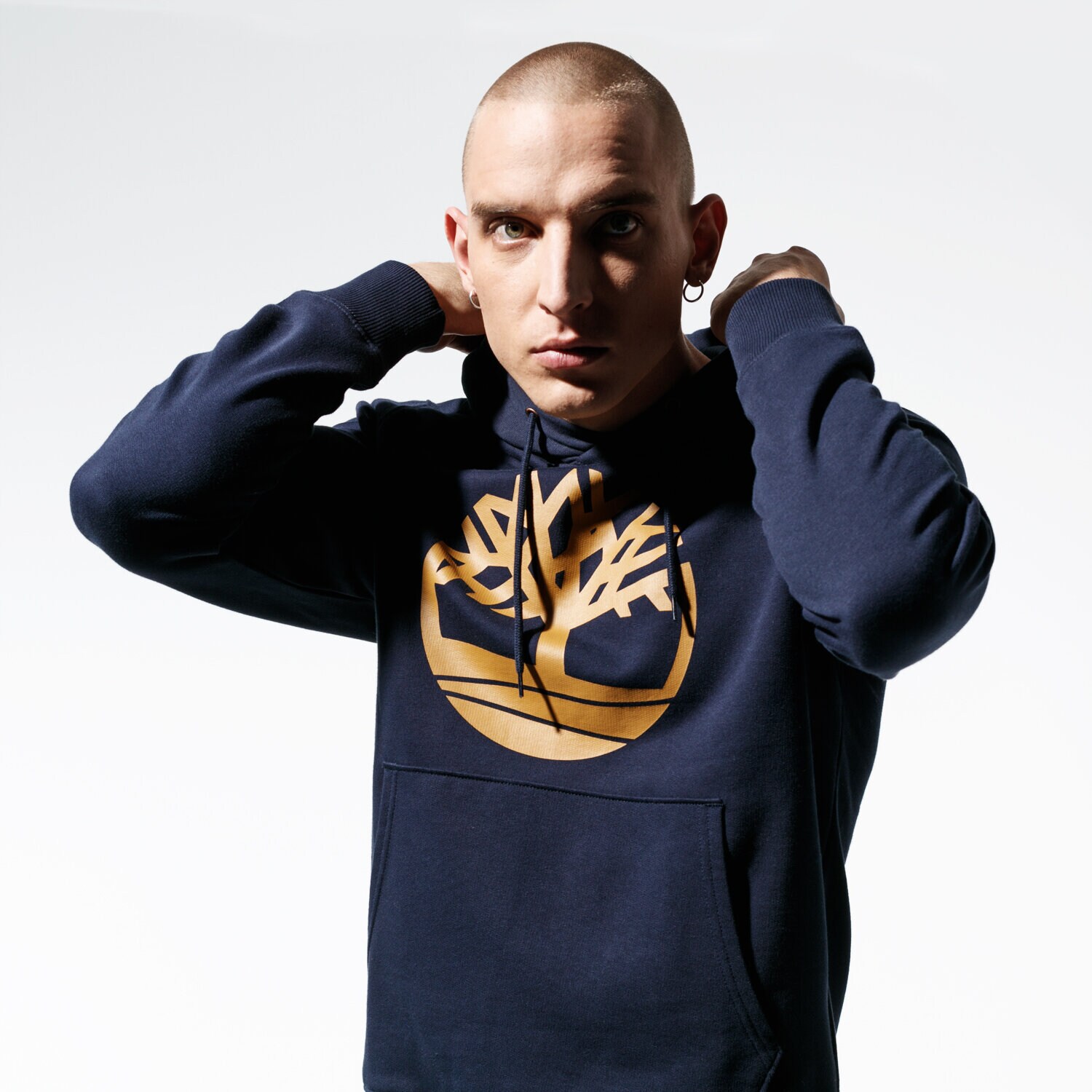 Bărbați bluză TIMBERLAND BLUZĂ CORE TREE LOGO PULLOVER HOODIE TB0A1ZKY4331 Bleumarin