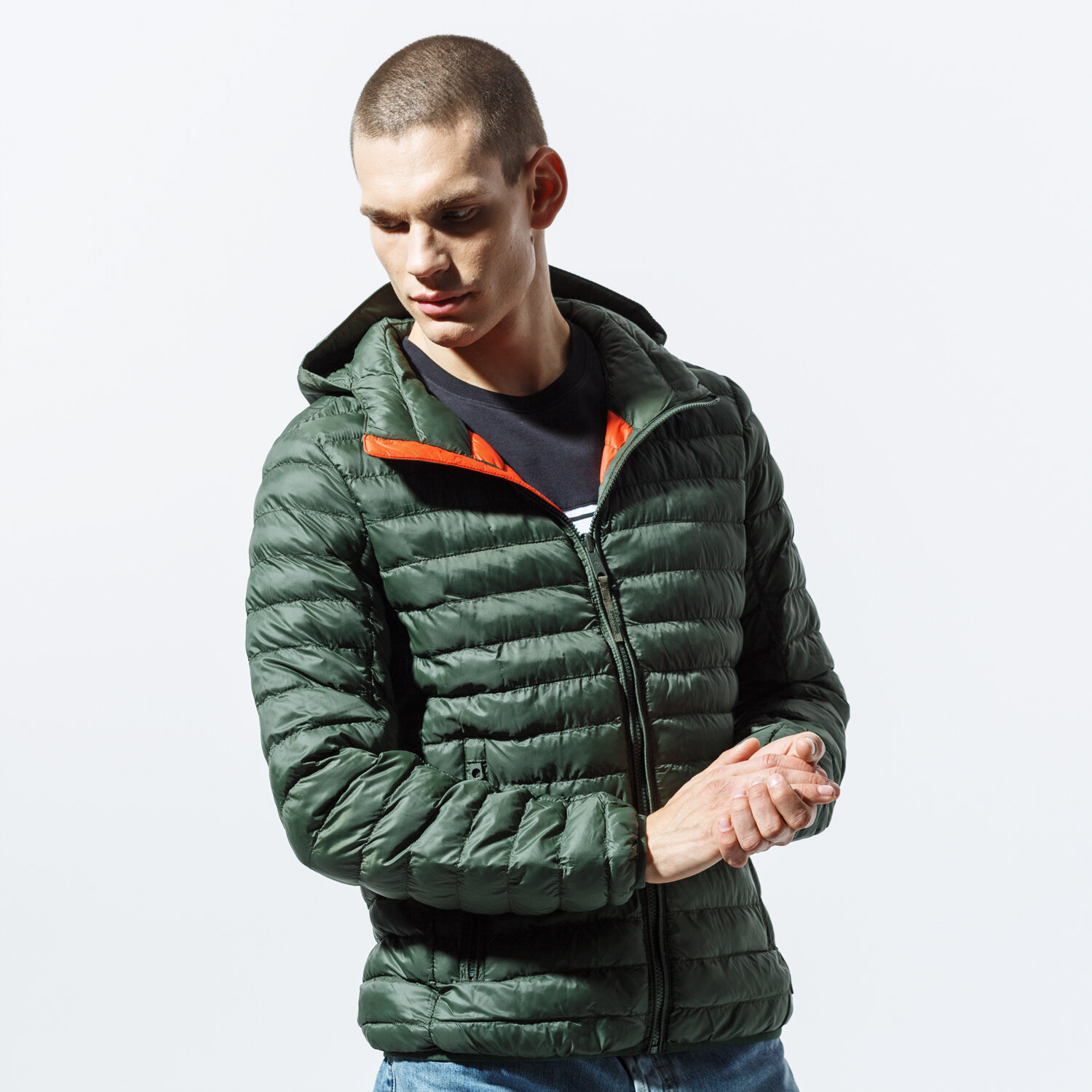 Bărbați eacă de iarnă TIMBERLAND JACHETĂ AXIS PEAK HOODED JKT TB0A1XTQU311 Verde