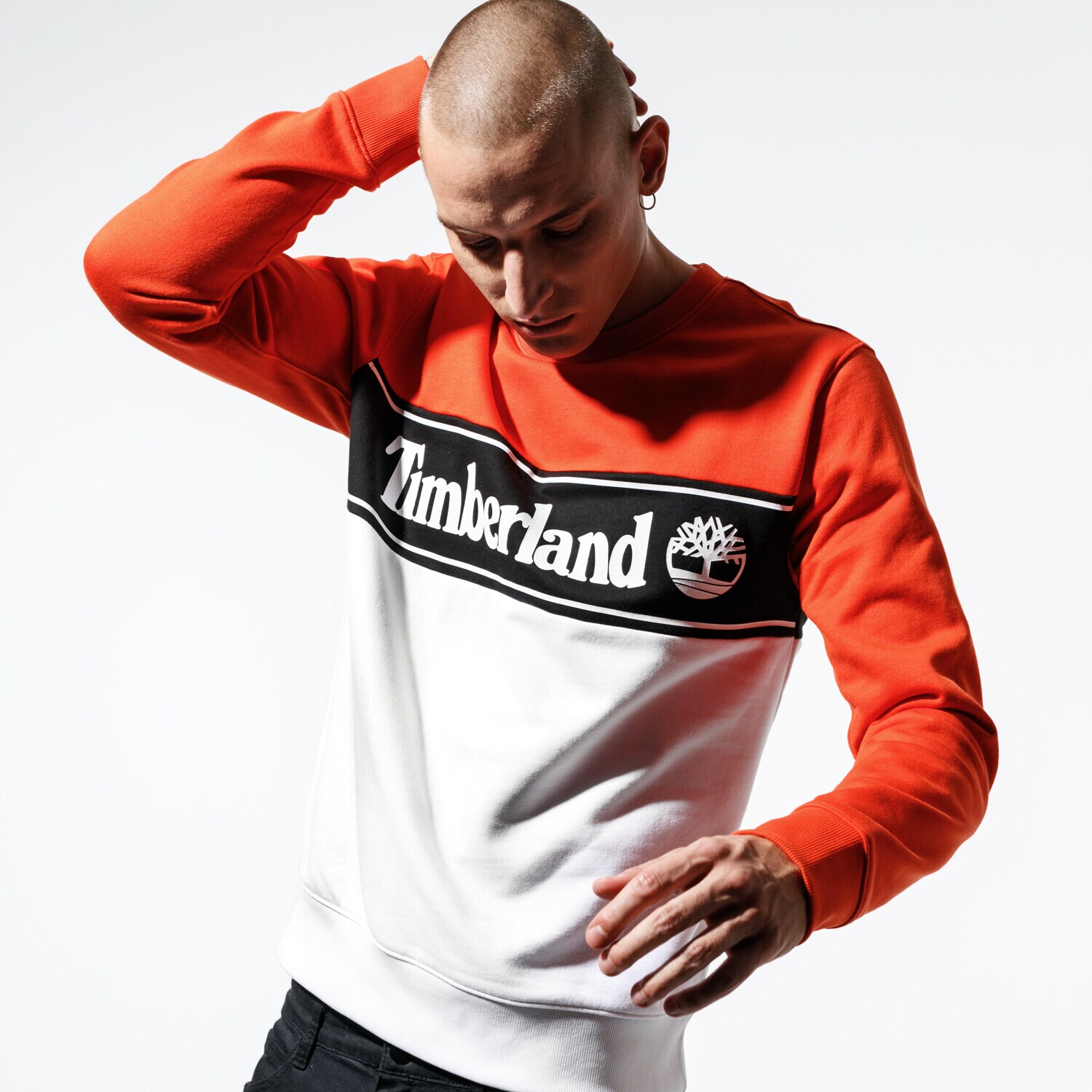 Bărbați bluză TIMBERLAND BLUZĂ CUT & SEW LINEAL LOGO SWEATSHIRT TB0A1O9U8451 Mulicolor