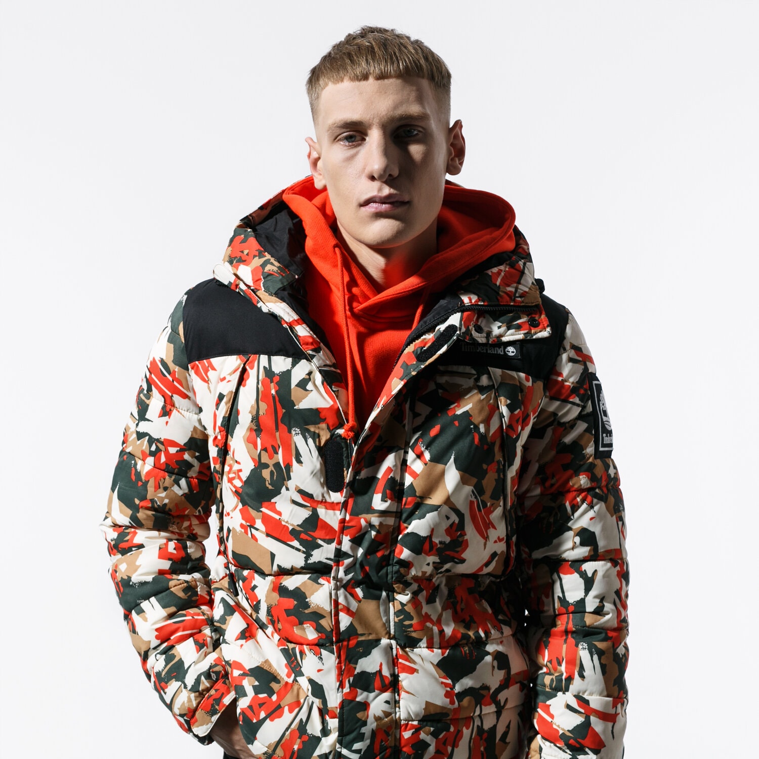 Bărbați eacă de iarnă TIMBERLAND JACHETĂ OUTDOOR ARCHIVE CAMO PUFFER TB0A1YV5W751 Mulicolor