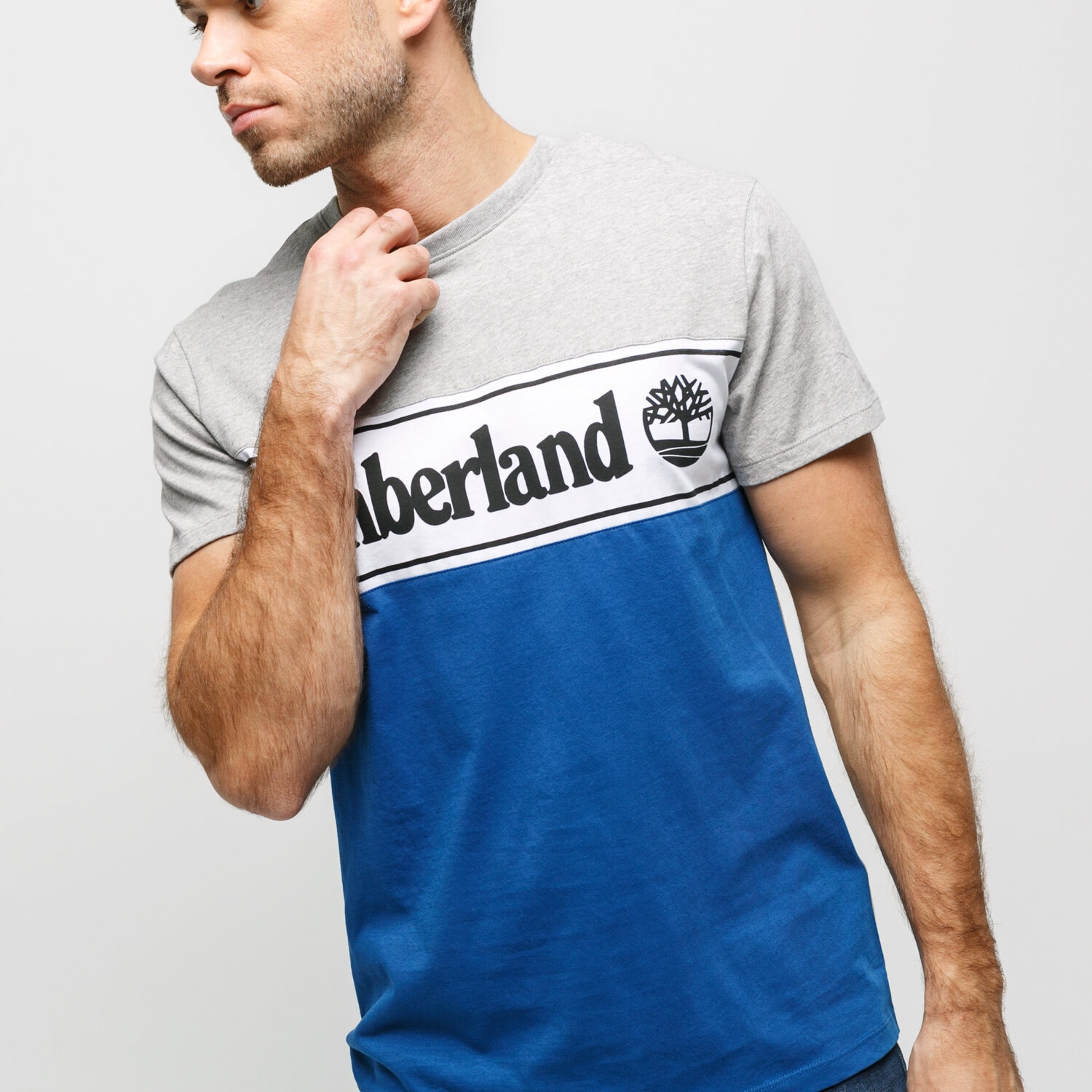 Bărbați tricou TIMBERLAND TRICOU SS SS CUT & SEW LINEAR LOGO TEE TB0A1OA4X361 Gri