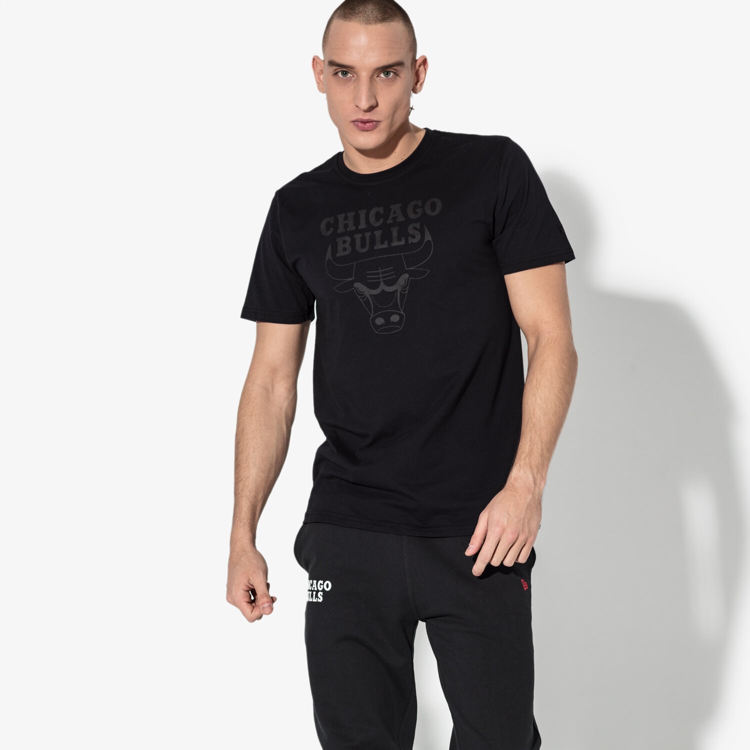 Bărbați tricou NEW ERA TRICOU SS NBA REMAINING BULLS CHICAGO BULLS BLKBLK 11546155 Negru