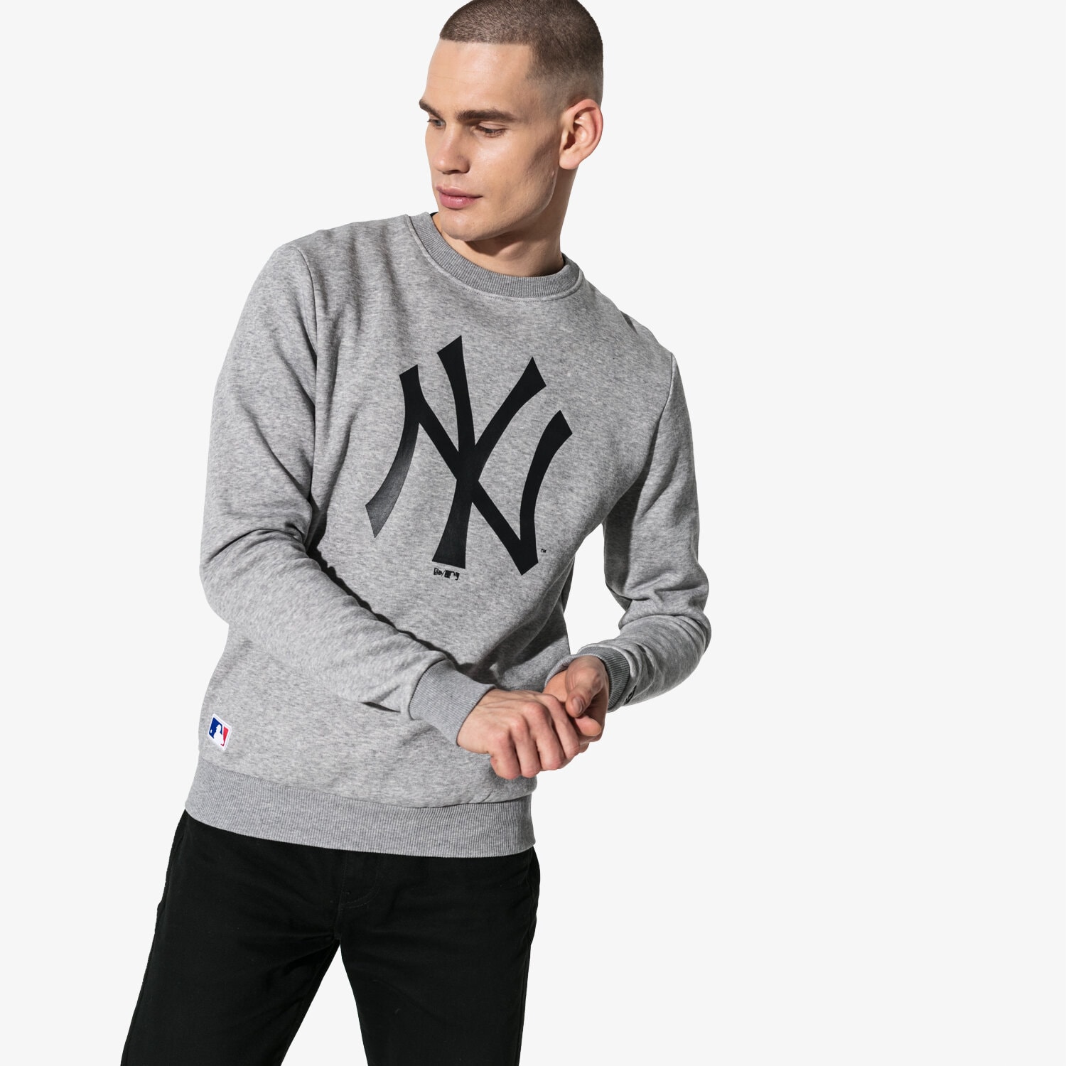 Bărbați bluză NEW ERA BLUZĂ MLB NYY GREY NEW YORK YANKEES LGH 11863704 Gri