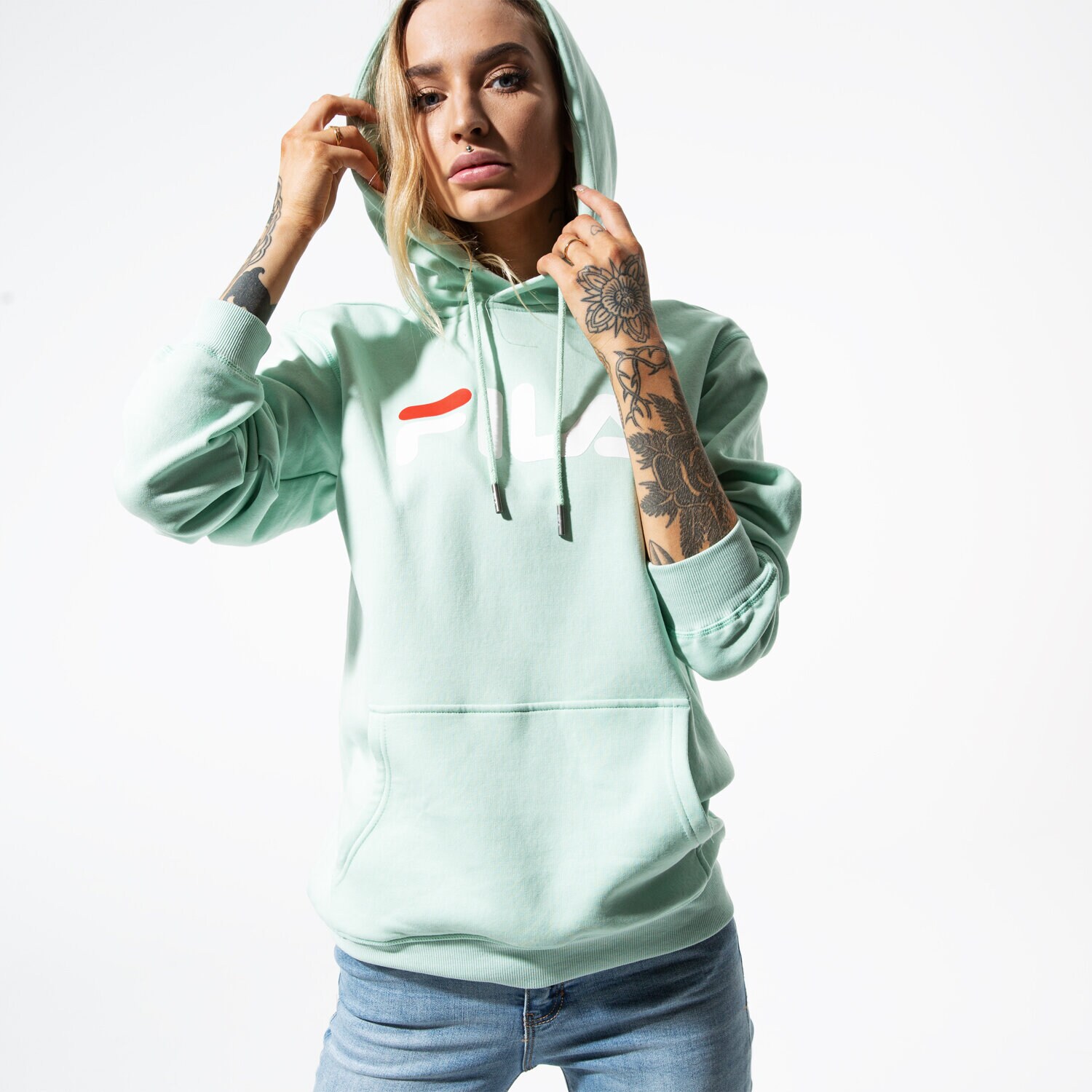 Femei bluză FILA BLUZĂ PURE HOODY 681090A204 Verde