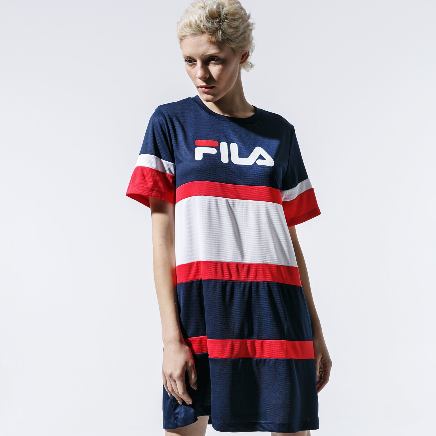 Femei rochii și fuste FILA ROCHIE TERHIKKA TEE TRENINGS 687211K14 Bleumarin