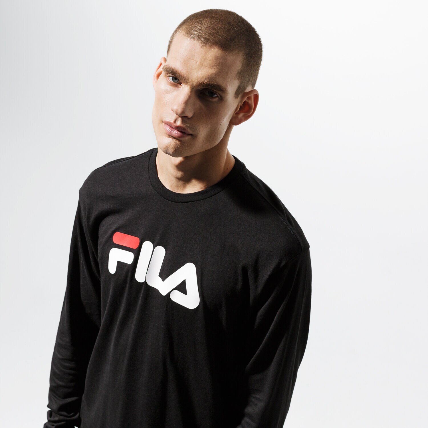 Bărbați tricou FILA TRICOU PURE LONG SLEEVE SHIRT 681092002 Negru
