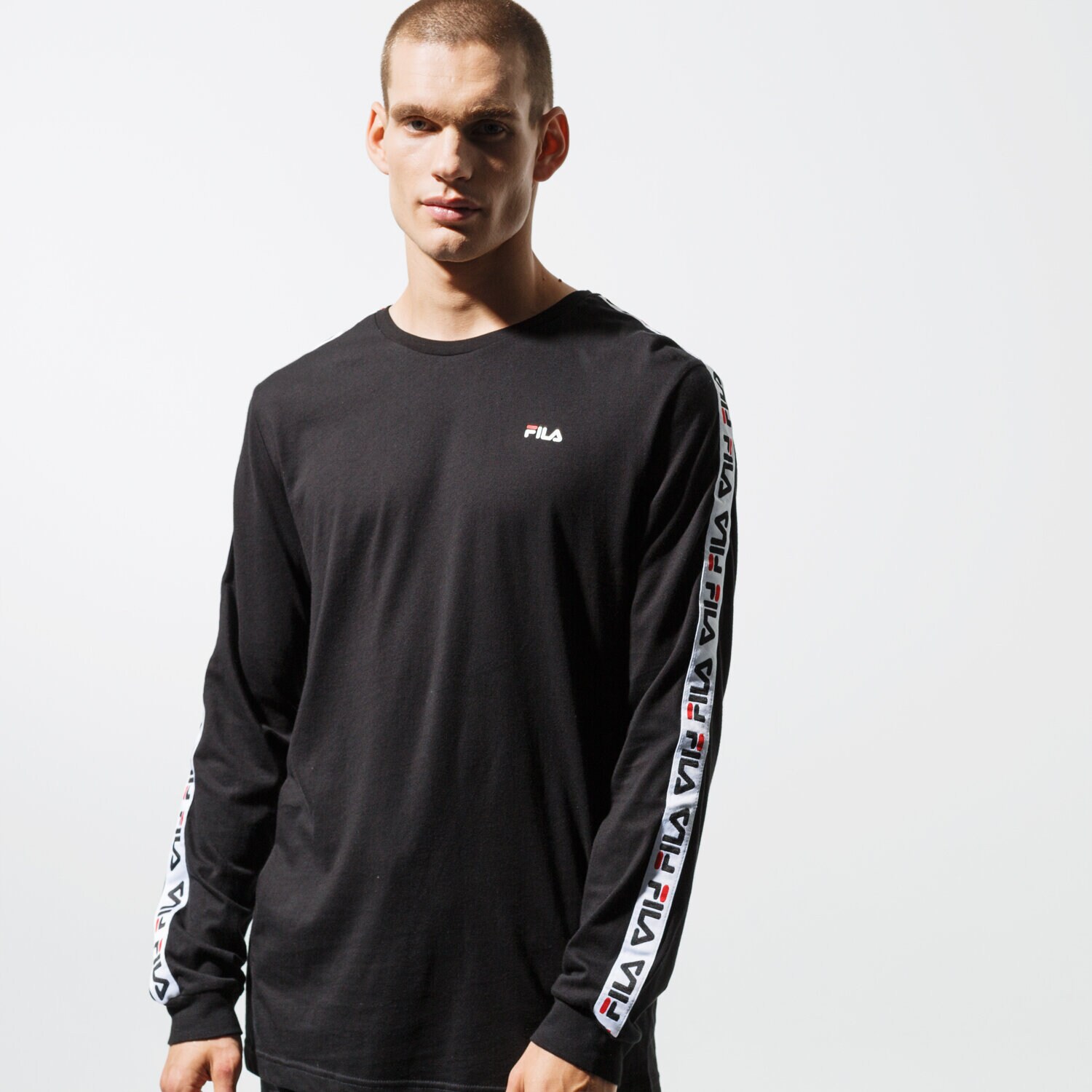 Bărbați tricou FILA TRICOU LS FABRICE LONG SLEEVE SHIRT 687234002 Negru