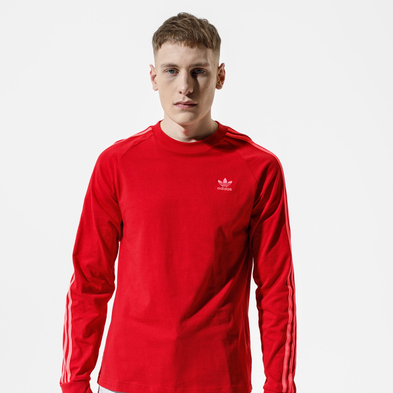 Bărbați tricou ADIDAS TRICOU LS BLC 3-S LS T EJ9688 Roșu