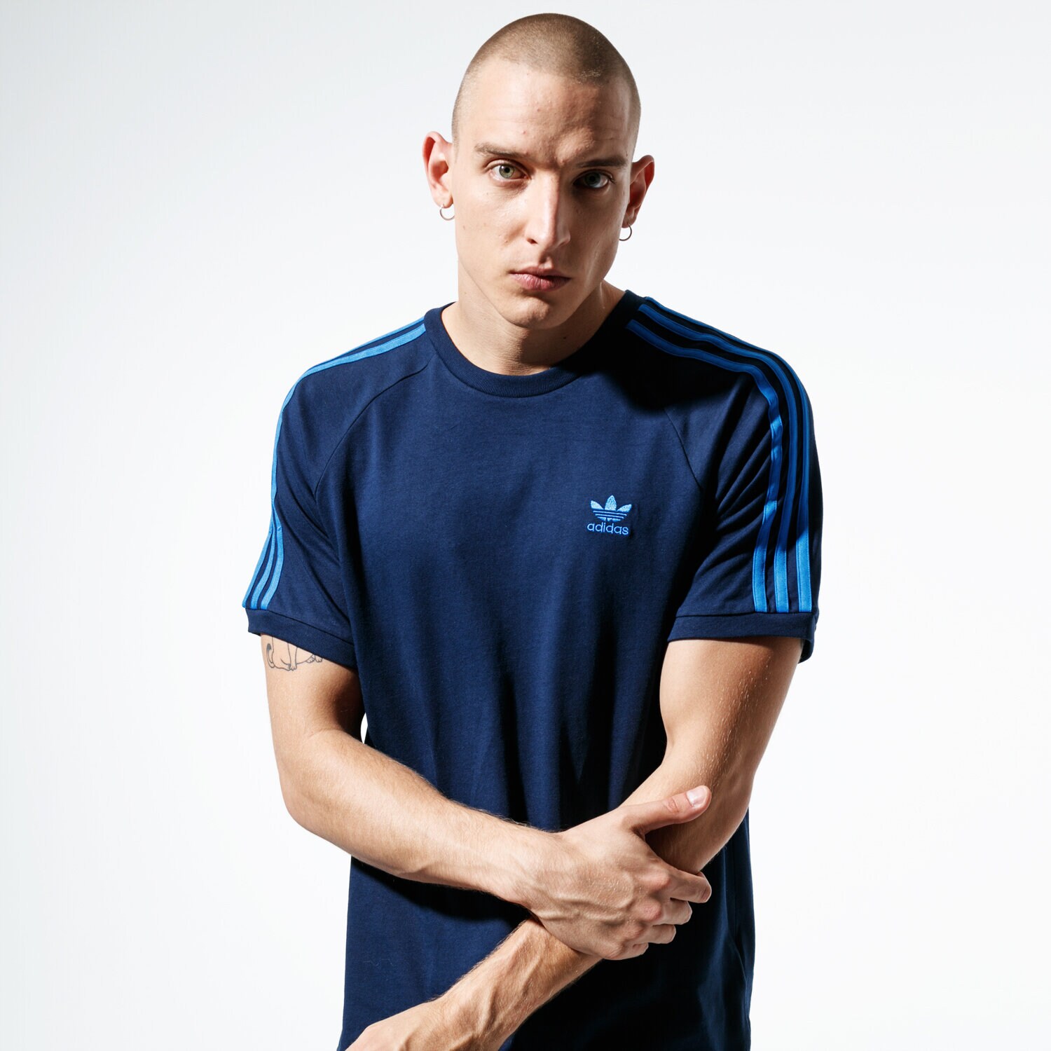 Bărbați tricou ADIDAS TRICOU SS BLC 3-S TEE ED5957 Bleumarin