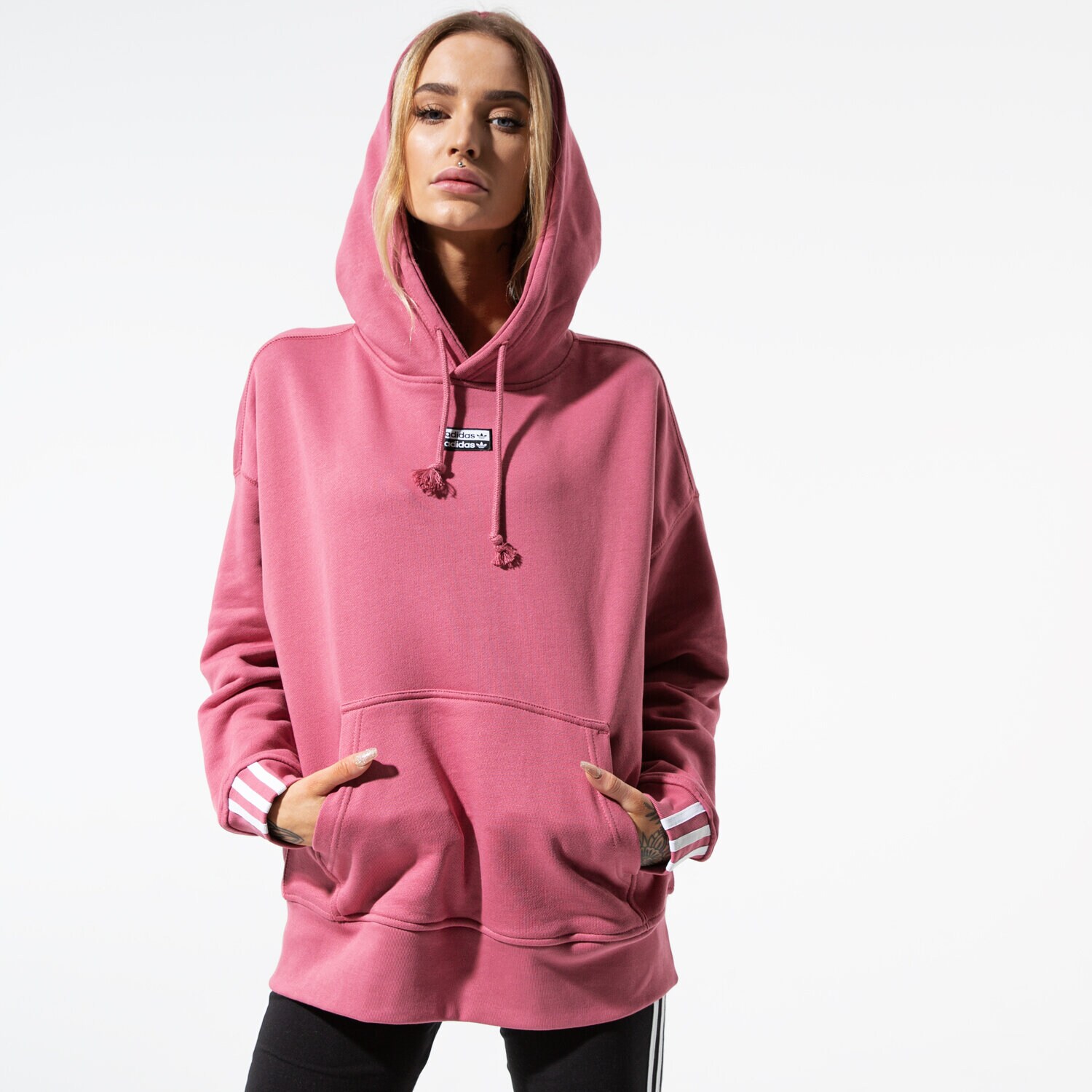 Femei bluză ADIDAS BLUZĂ VOCAL HOODIE EJ8565 Roz