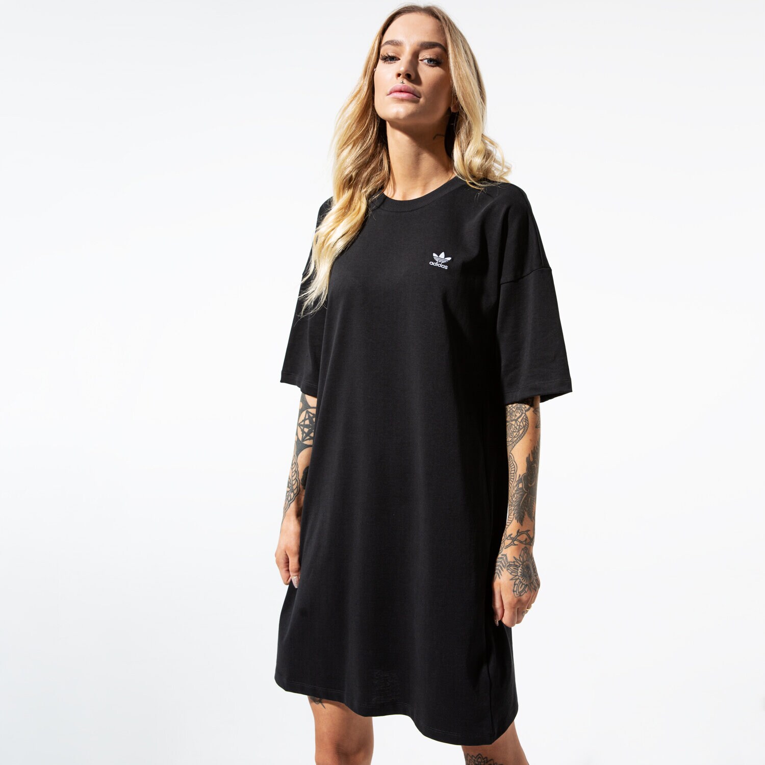Femei rochii și fuste ADIDAS ROCHIE TREFOIL TRENINGS DV2607 Negru