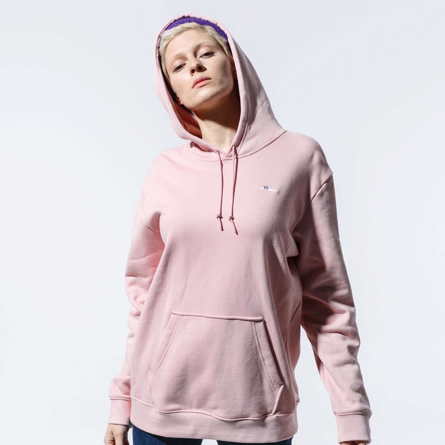 Femei bluză ADIDAS BLUZĂ GRAPHICS HOODIE EC9355 Roz