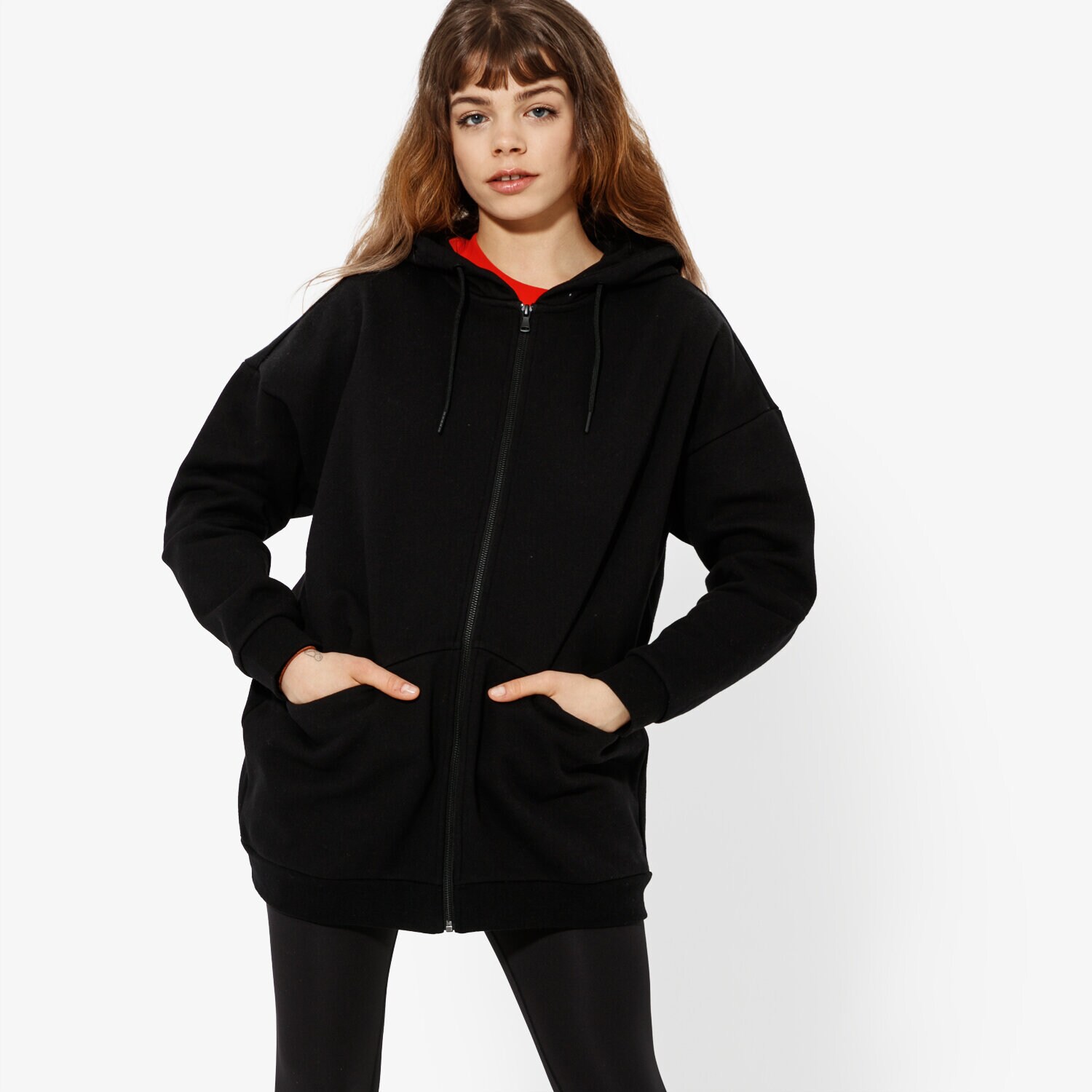 Femei bluză CONFRONT BLUZĂ NONSENSE HOODY CF19BLD02002 Negru