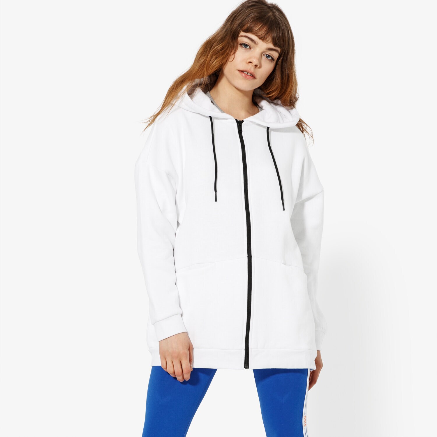 Femei bluză CONFRONT BLUZĂ NONSENSE HOODY CF19BLD02001 Alb