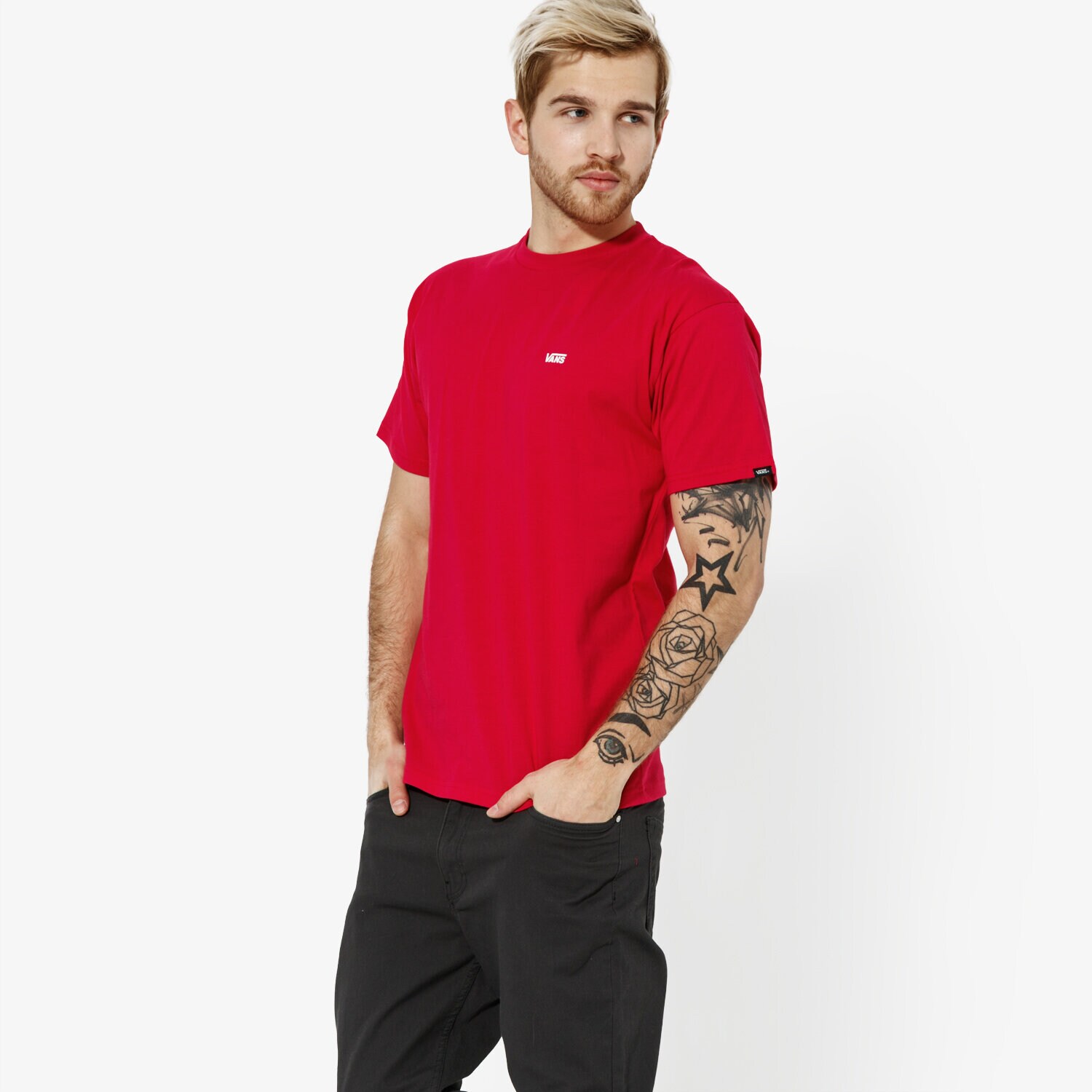 Bărbați tricou VANS TRICOU SS MN LEFT CHEST LOGO TEE PNK VN0A3CZETDE1 Roz