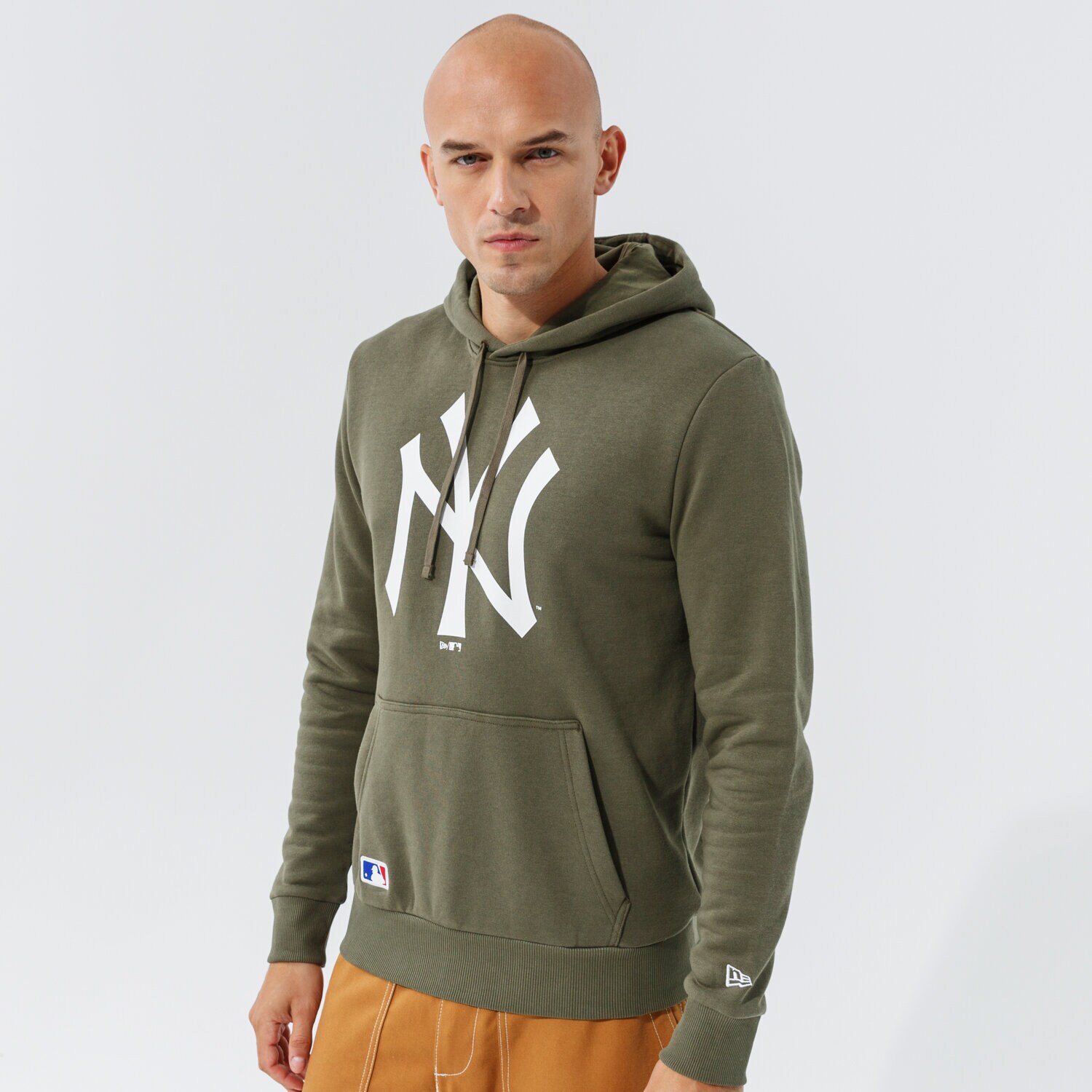 Bărbați bluză NEW ERA BLUZĂ CU GLUGĂ NYY GREEN MLB APPAREL NEW YORK YANKEE 11863698 Verde