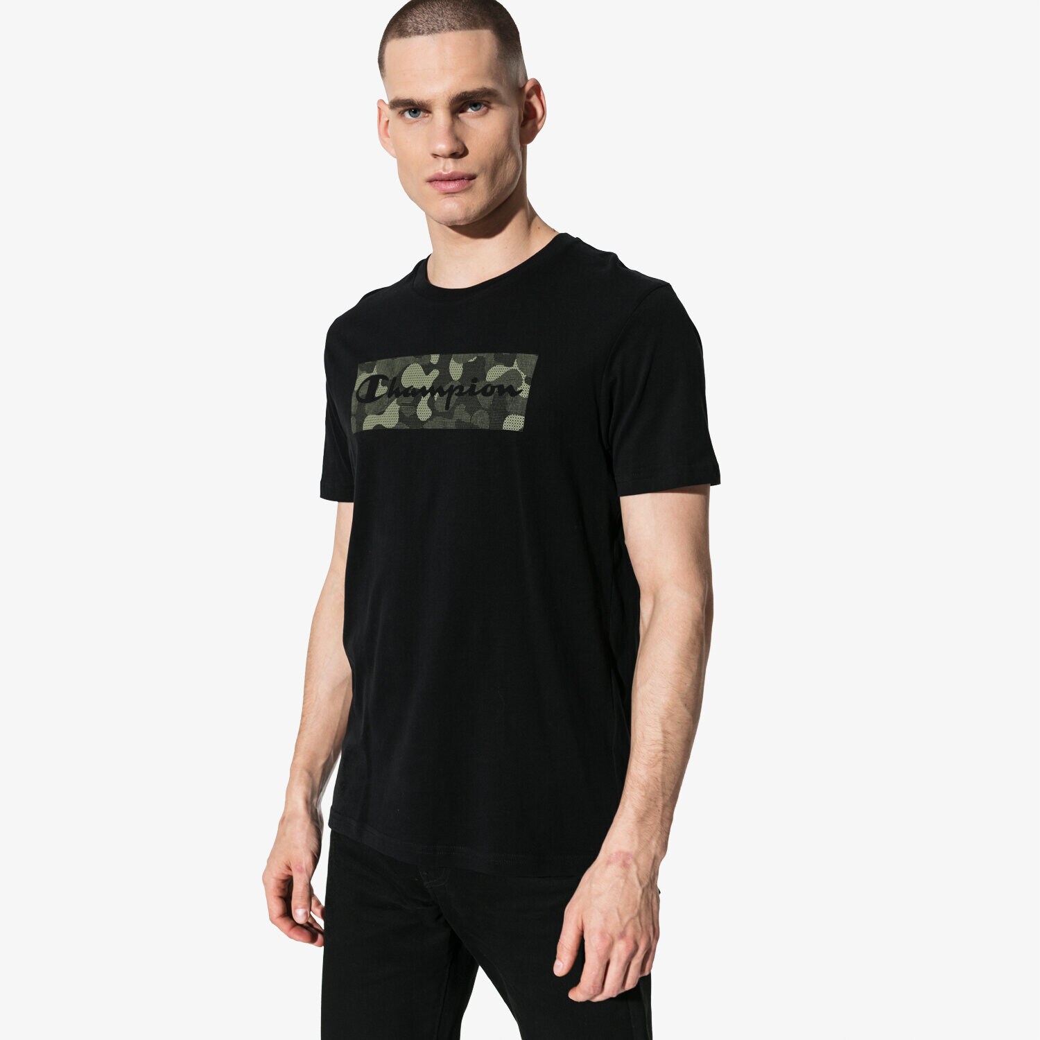 Bărbați tricou CHAMPION TRICOU SS PRINTED TRICOU CHZ191183-2175 Negru