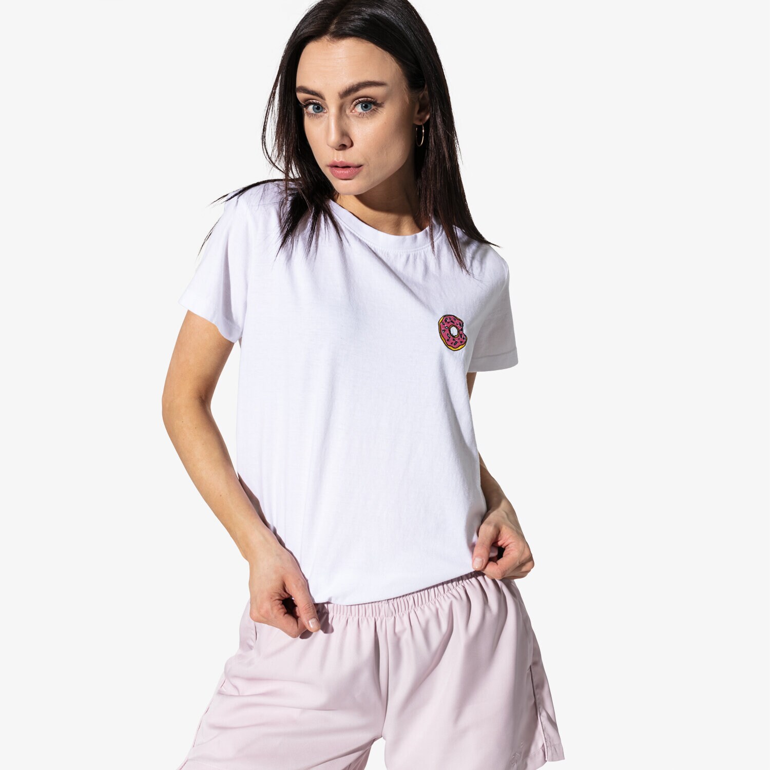 Femei tricou CONFRONT TRICOU SS DOUGHNUT CF19TSD02002 Alb