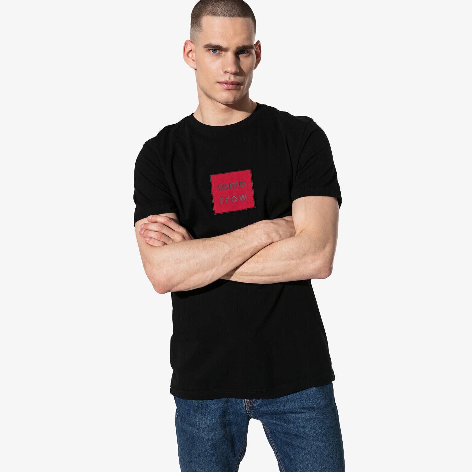 Bărbați tricou CONFRONT TRICOU SS BIG LOGO TEE CF19TSM03001 Negru