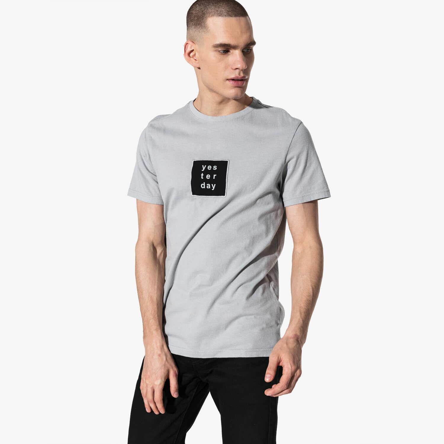 Bărbați tricou CONFRONT TRICOU SS BIG LOGO TEE CF19TSM03003 Gri