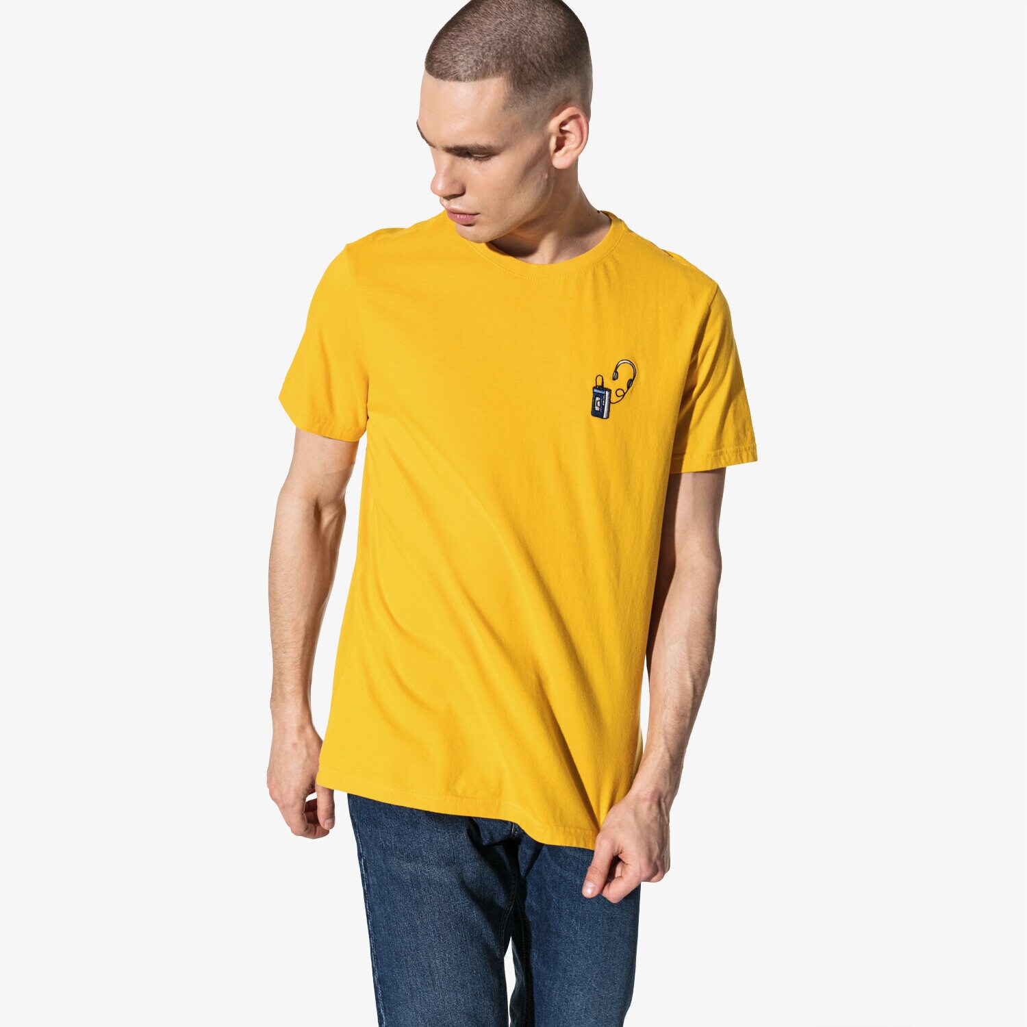 Bărbați tricou CONFRONT TRICOU SS WALKMAN CF19TSM76001 Galben
