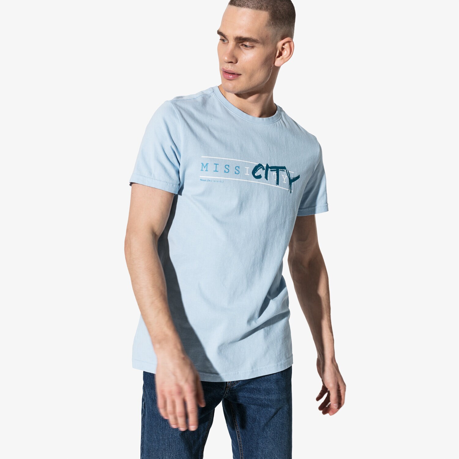 Bărbați tricou CONFRONT TRICOU SS MISSI CF19TSM87001 Albastru
