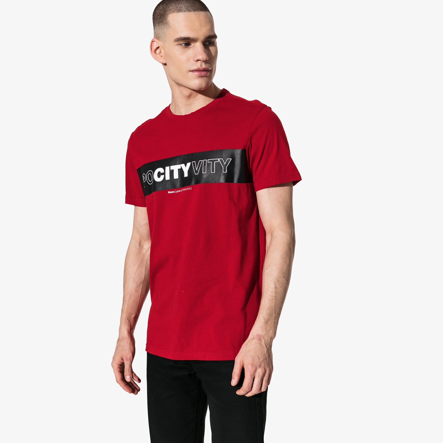 Bărbați tricou CONFRONT TRICOU SS CITY CF19TSM91001 Roșu