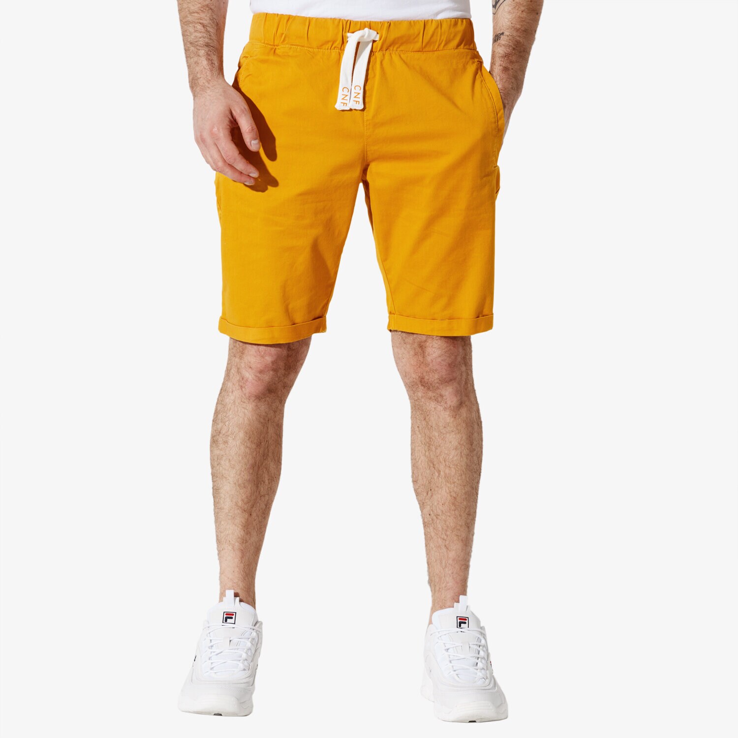 Femei pantaloni scurți CONFRONT PANTALONI SCURȚI CNF BASIC SHORTS CF19SZM32001 Galben