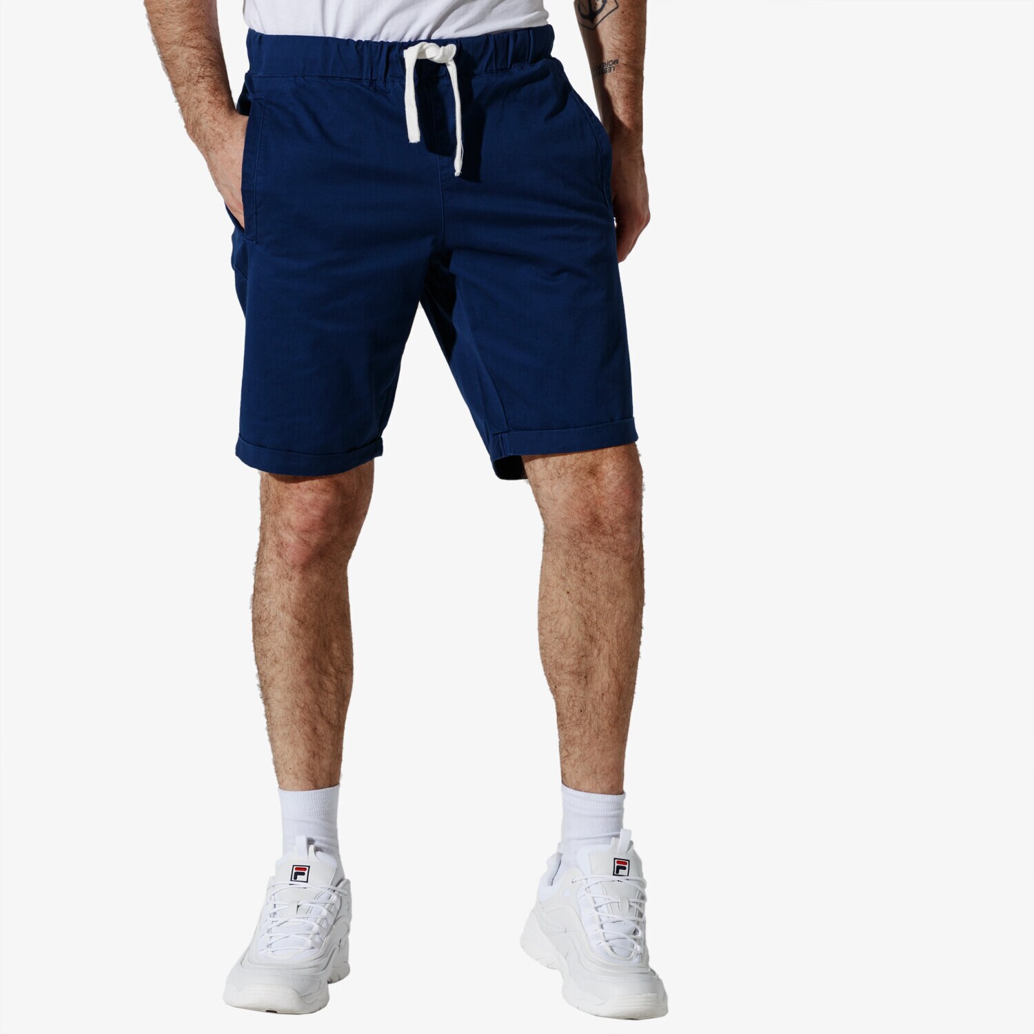 Femei pantaloni scurți CONFRONT PANTALONI SCURȚI CNF BASIC SHORTS CF19SZM32004 Bleumarin