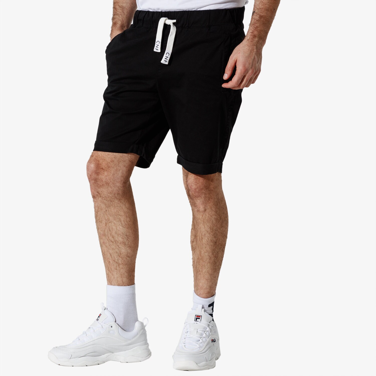 Femei pantaloni scurți CONFRONT PANTALONI SCURȚI CNF BASIC SHORTS CF19SZM32005 Negru