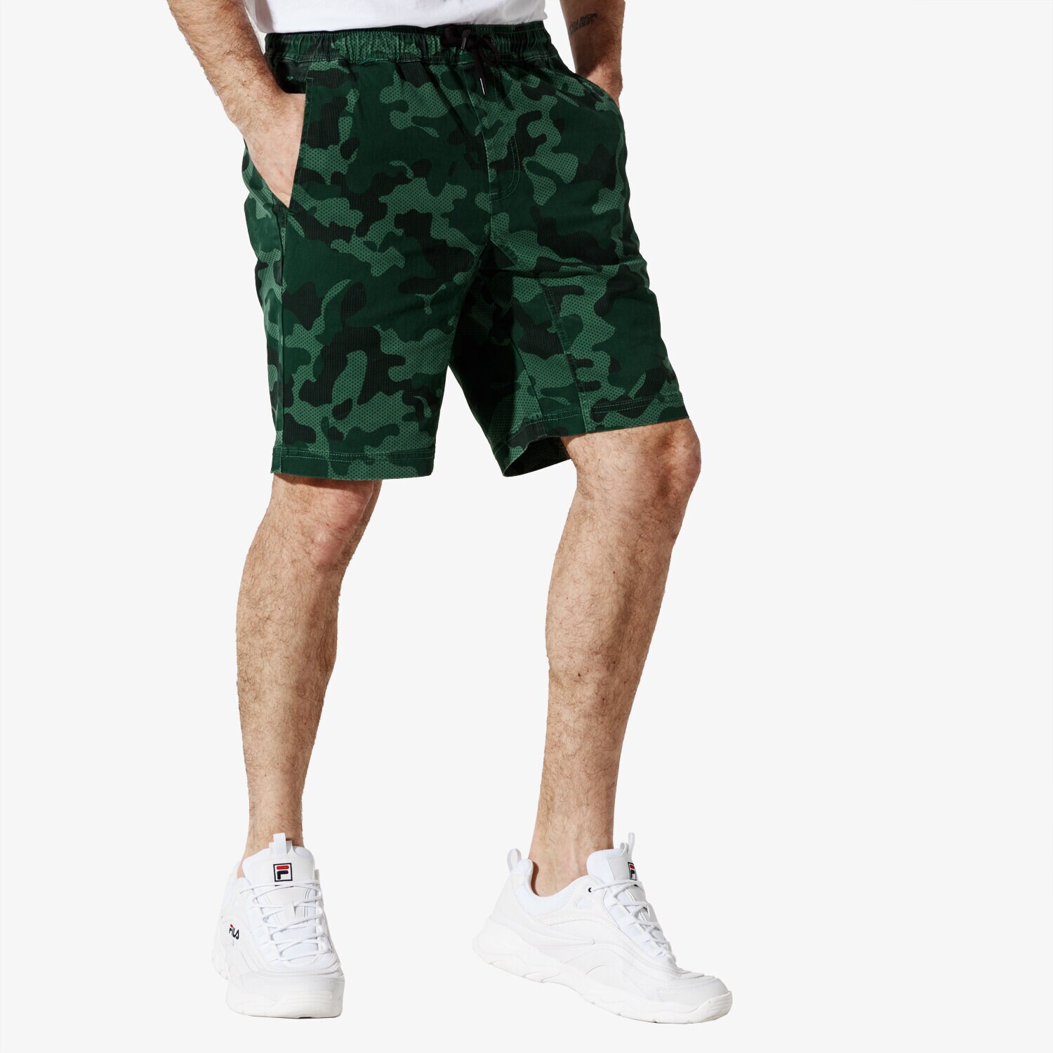 Femei pantaloni scurți CONFRONT PANTALONI SCURȚI CAMO SHORTS CF19SZM07003 Galben