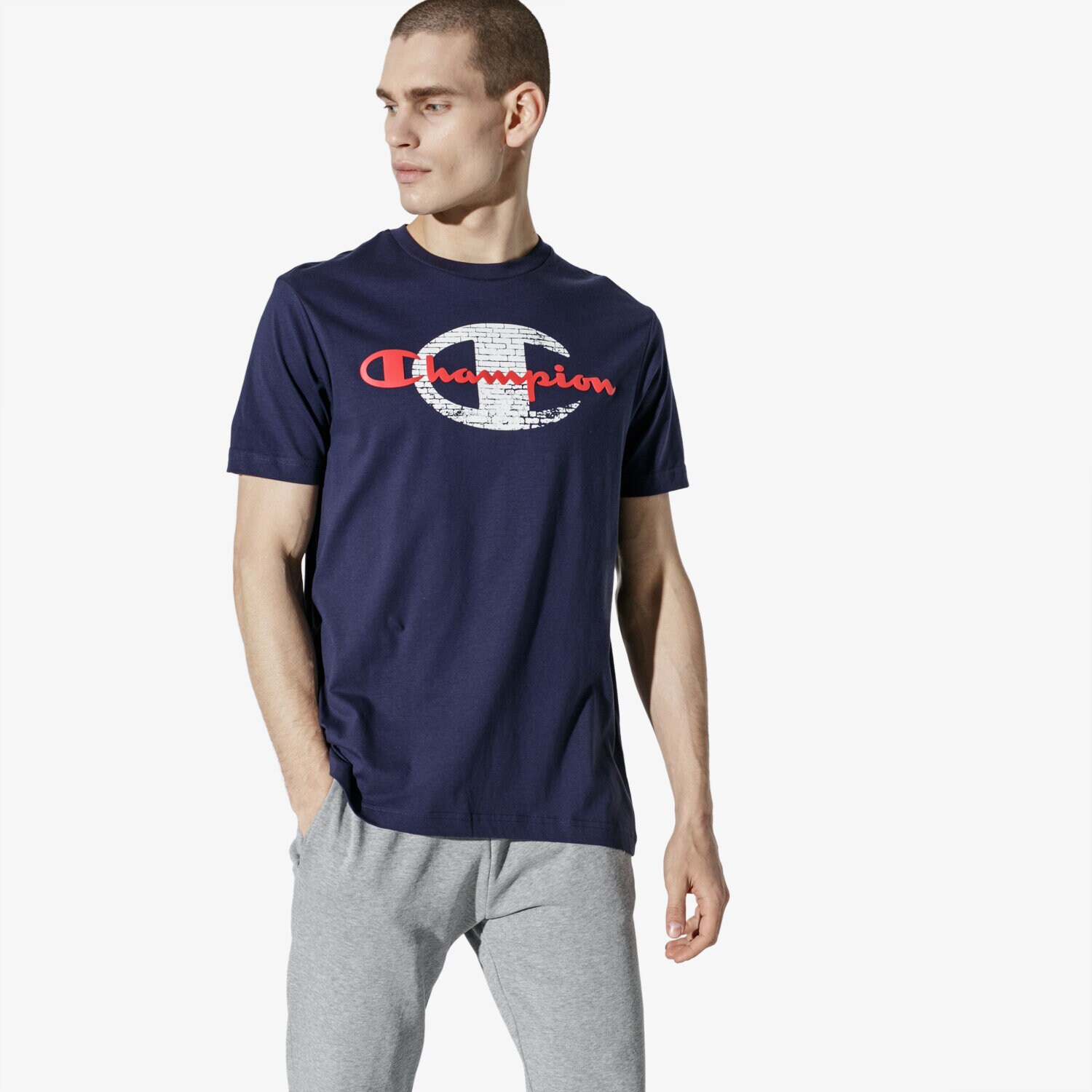 Bărbați tricou CHAMPION TRICOU SS BIG LOGO TRICOU CHZ191186-2192 Bleumarin