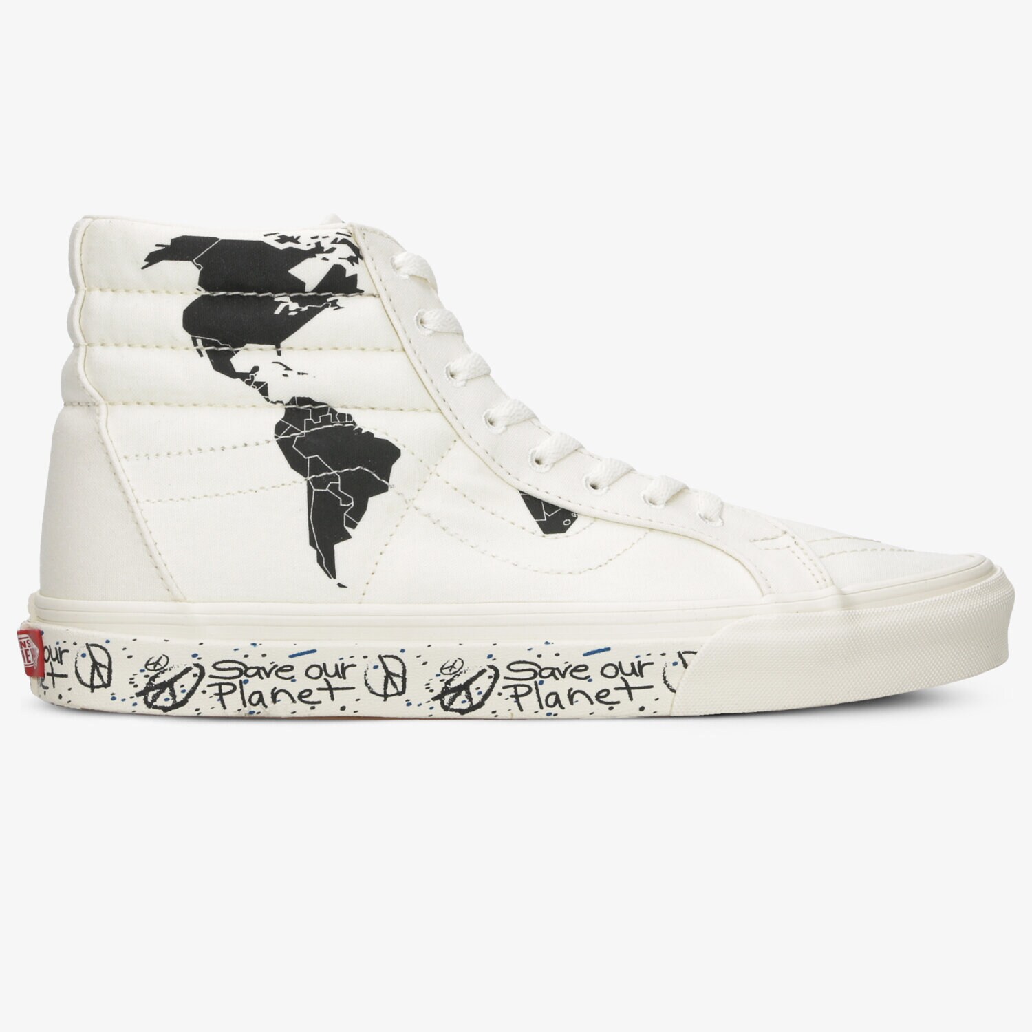 Barbați pantofi sport VANS UA SK8-HI REISSUE (SAVE OUR PLANET) VN0A4BV8TGP1 Alb