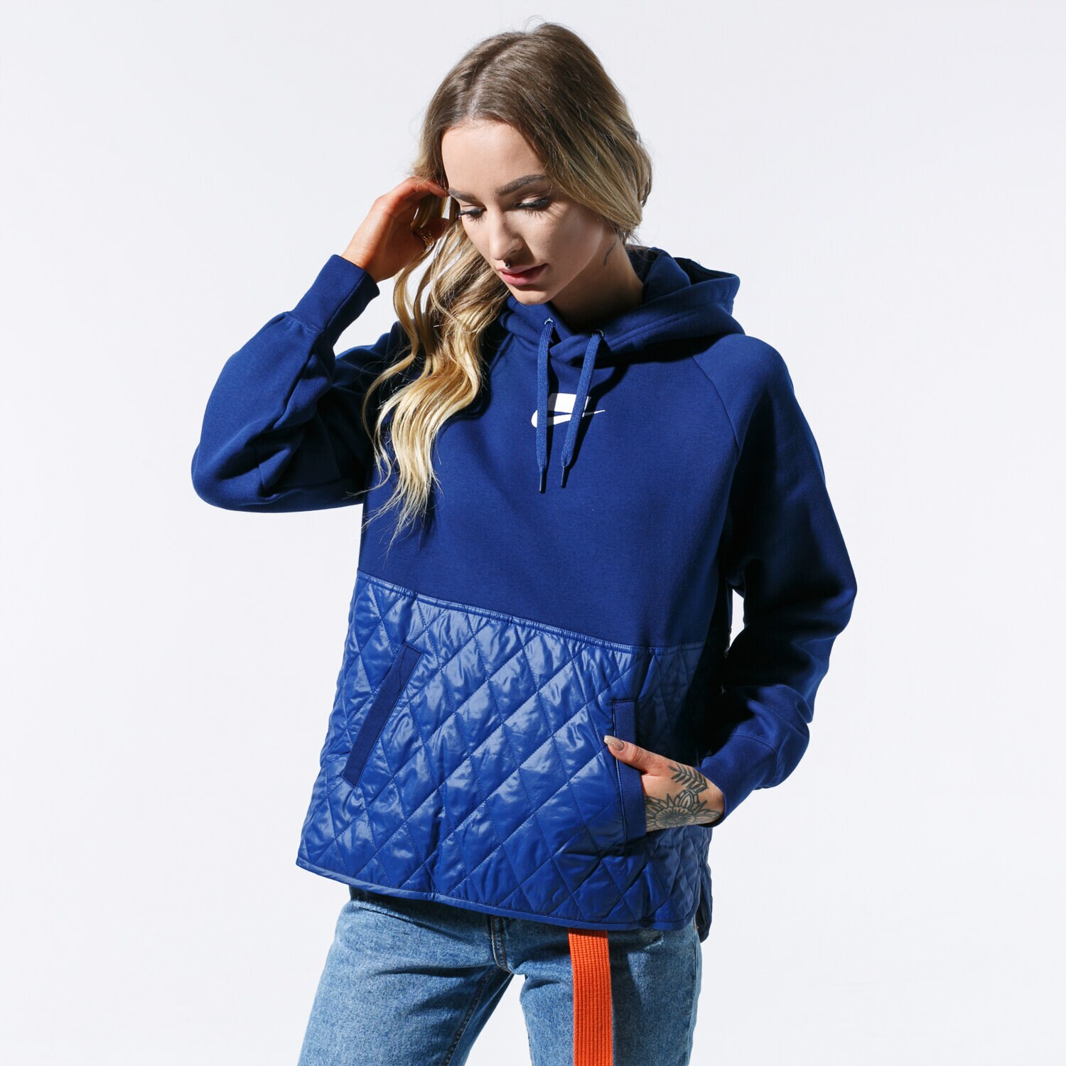 Femei bluză NIKE BLUZĂ CU GLUGĂ W NSW NSP FLC HOODIE PO QLTD CJ6253-492 Violet