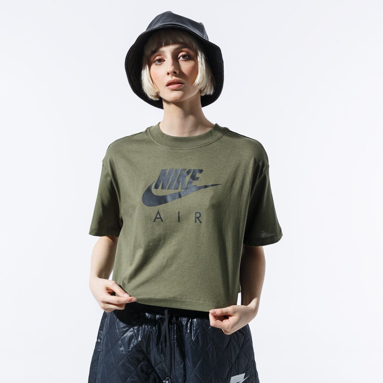 Femei tricou NIKE TRICOU W NSW AIR TOP SS BV4777-222 Kaki