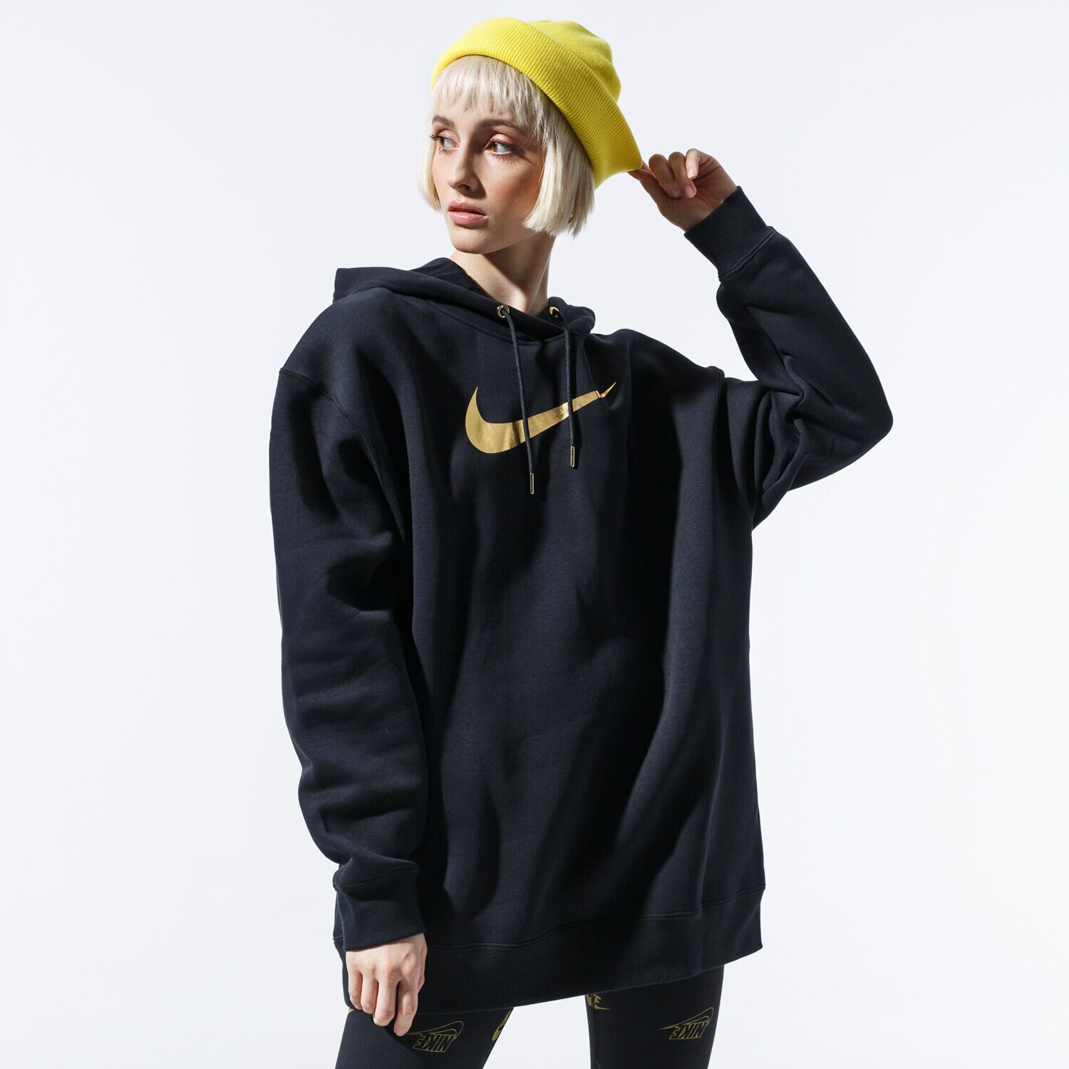 Femei bluză NIKE BLUZĂ CU GLUGĂ W NSW HOODIE BB OS SHINE BV4986-010 Negru