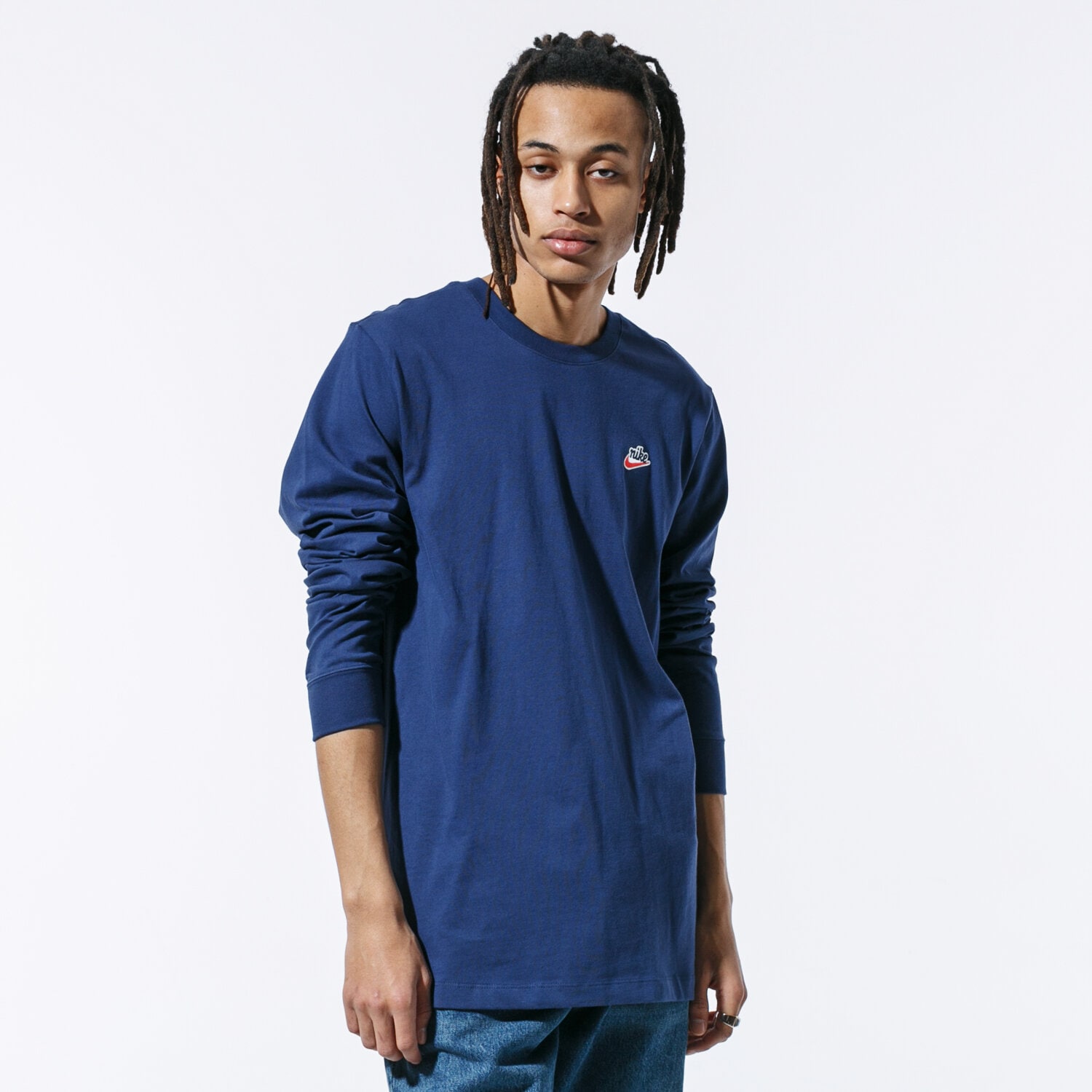 Bărbați tricou NIKE TRICOU M NSW LS HERITAGE+ TEE CJ8438-410 Bleumarin