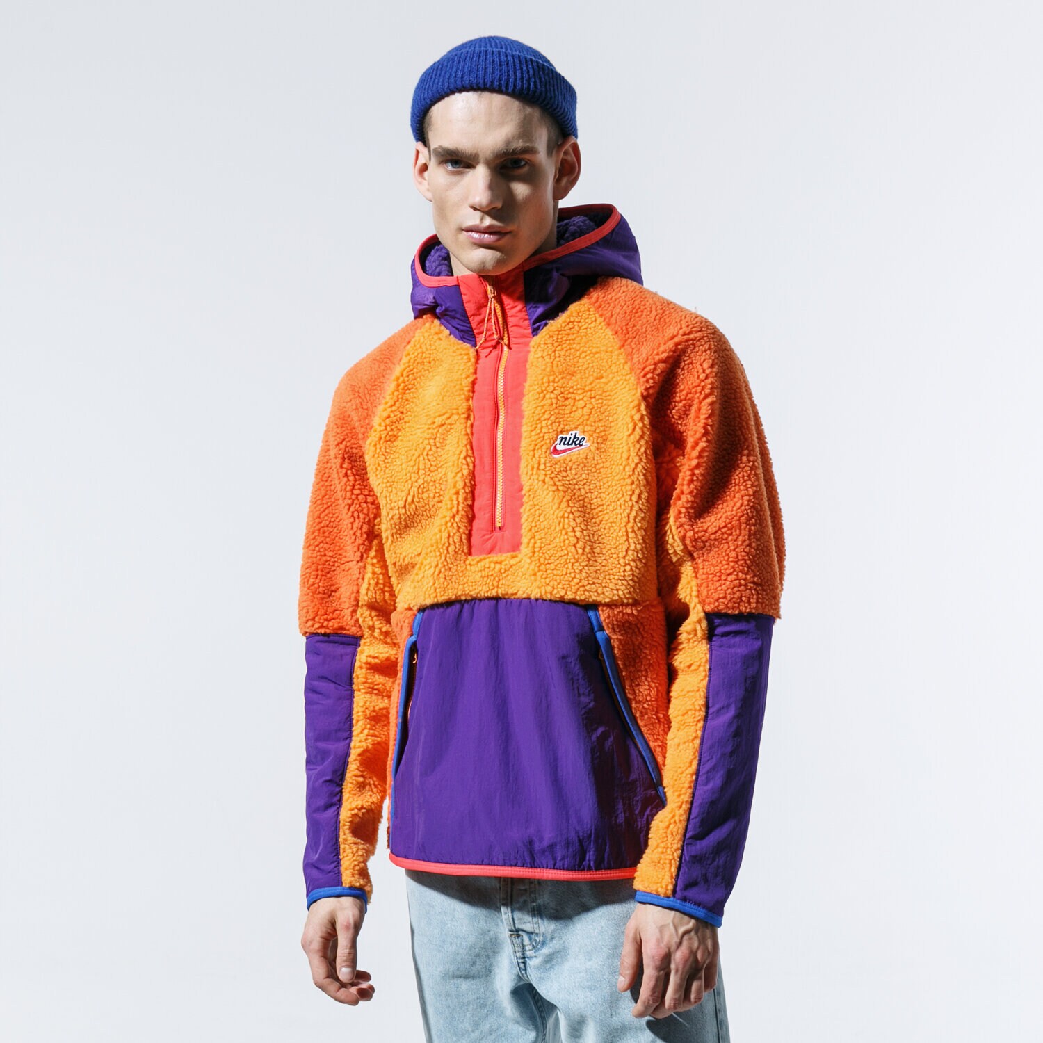 Bărbați bluză NIKE BLUZĂ M NSW HE HOODIE HZ WINTER BV3766-886 Mulicolor