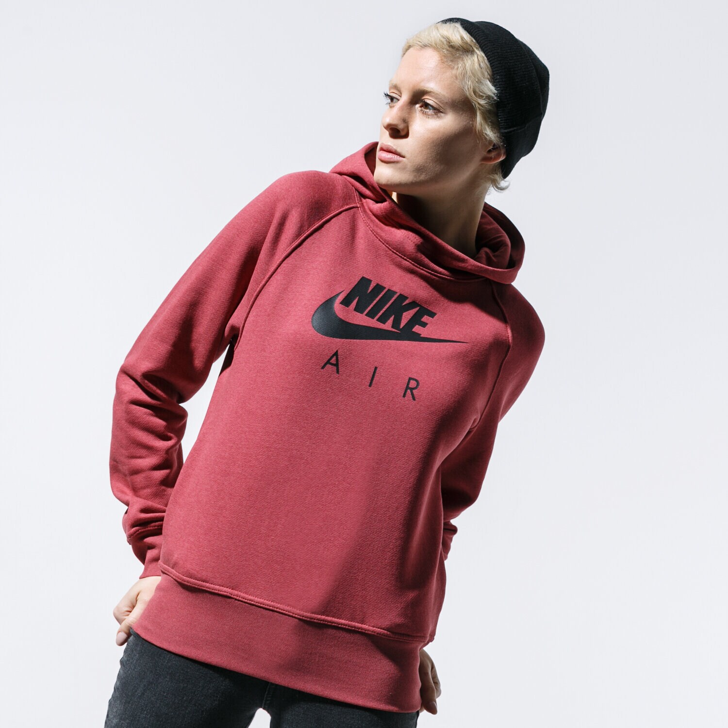 Femei bluză NIKE BLUZĂ CU GLUGĂ W NSW AIR HOODIE BB BV5132-661 Bordo
